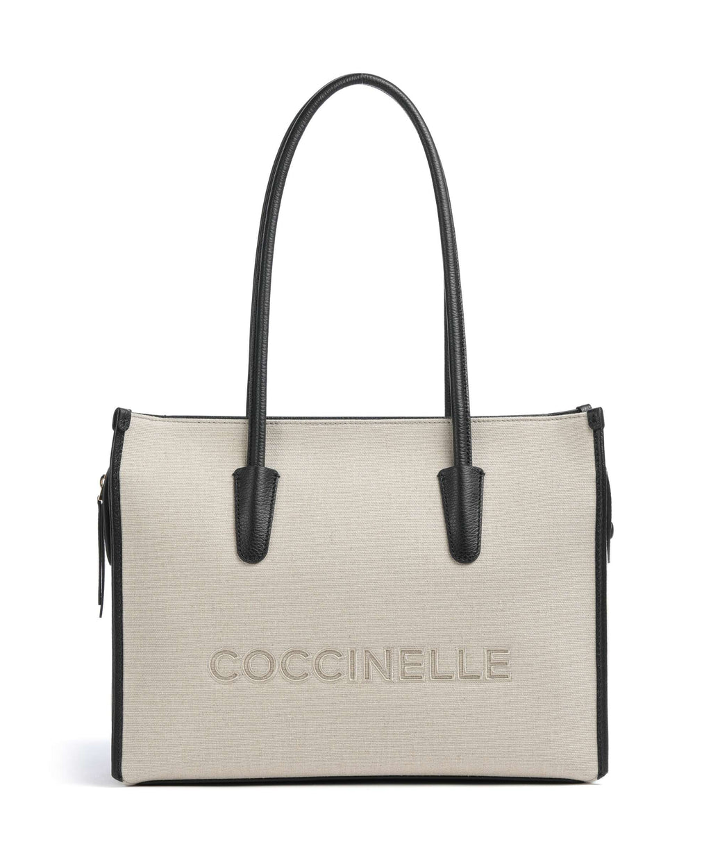 Coccinelle Myrtha Canvas Tote bag natural/noir