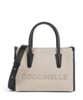 Coccinelle Myrtha Canvas Handbag natural/noir