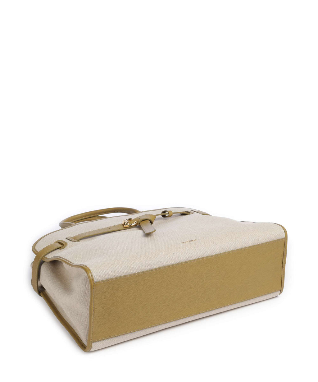 Coccinelle Sabine Canvas Handbag natural/seagrass