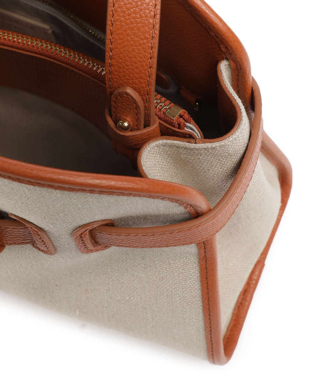 Coccinelle Sabine Canvas Handbag natural/crab