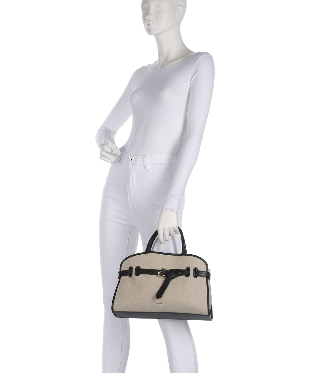 Coccinelle Sabine Canvas Handbag natural/noir