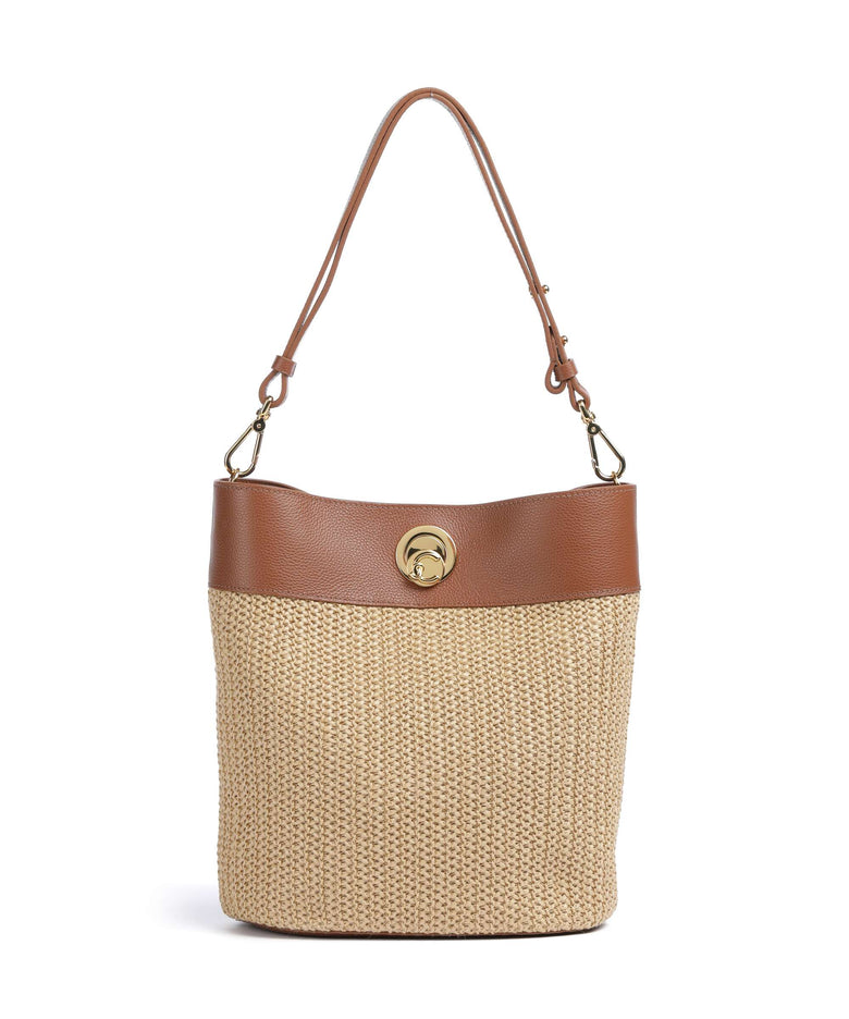 Coccinelle Nikla Bucket bag natural/cognac