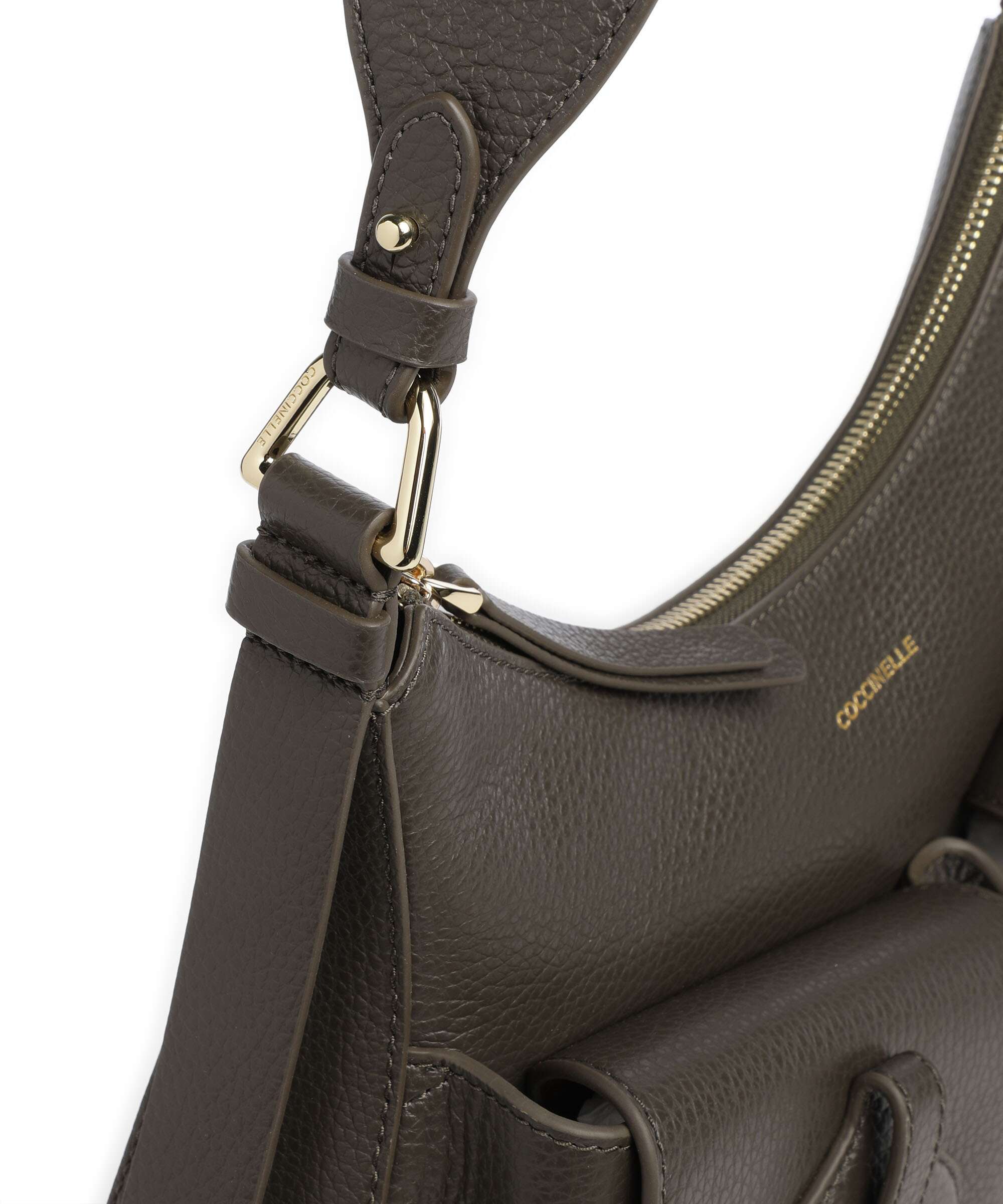 Coccinelle Mavery Pocket Hobo bag fango