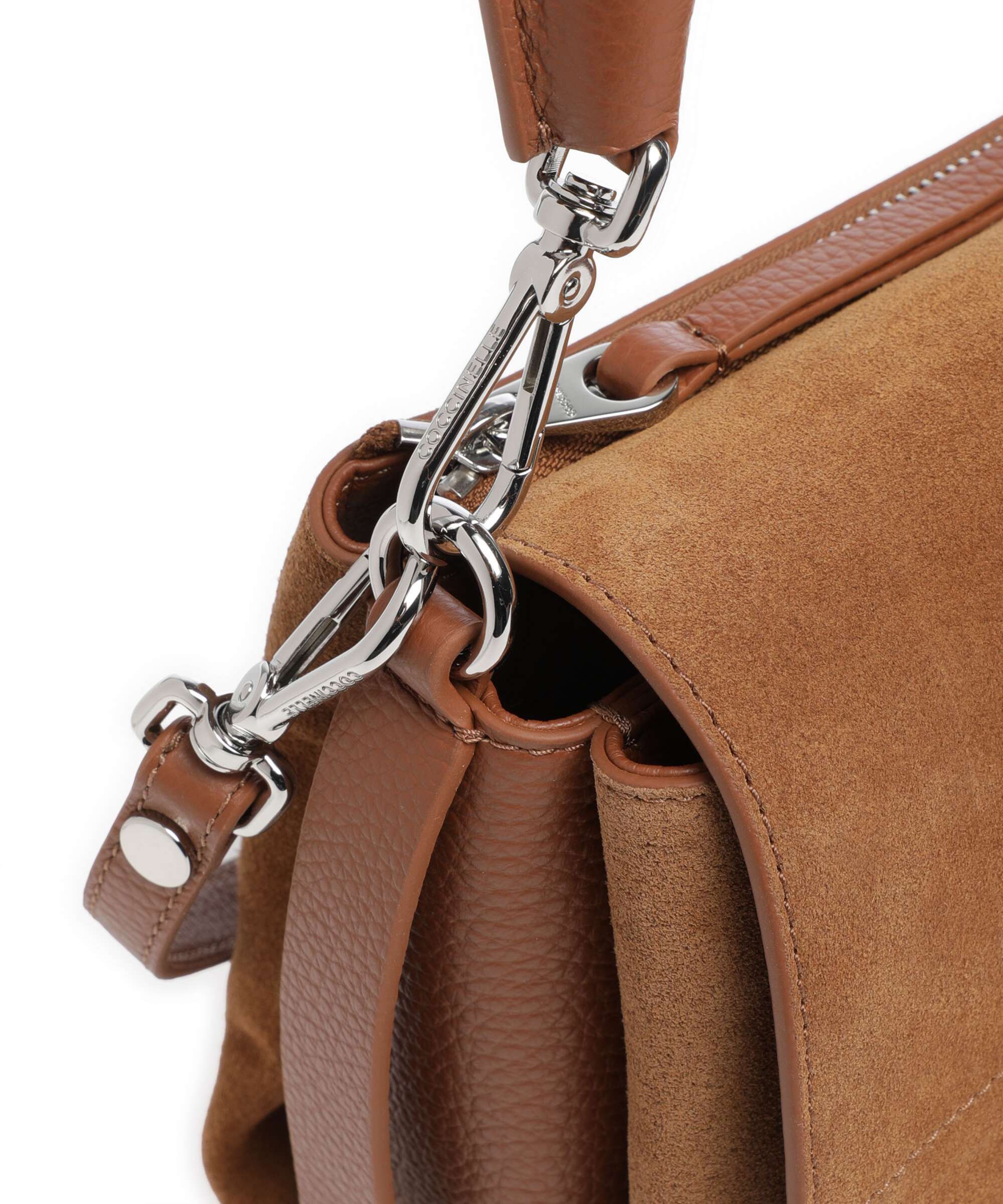 Coccinelle Boheme Suede Shoulder bag cognac