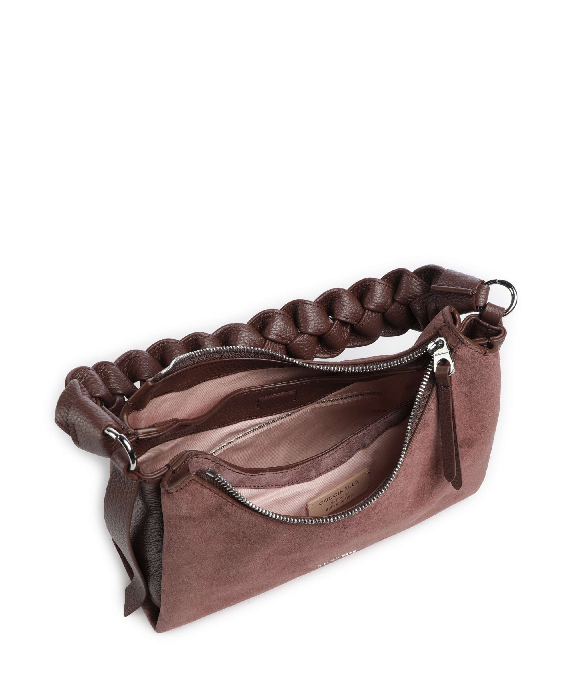 Coccinelle Boheme Suede Shoulder bag berry