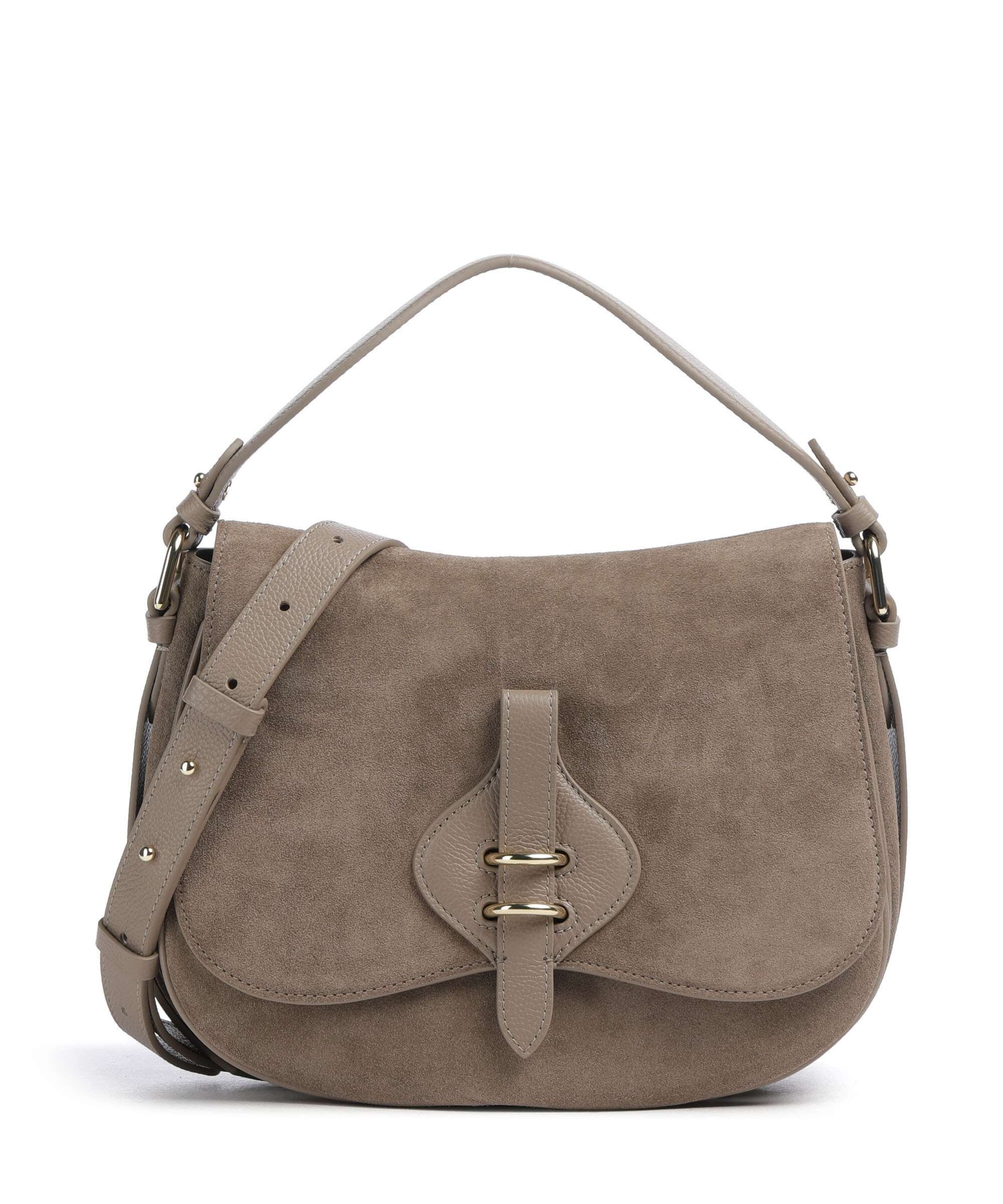 Coccinelle Mavery Suede Handbag warm taupe