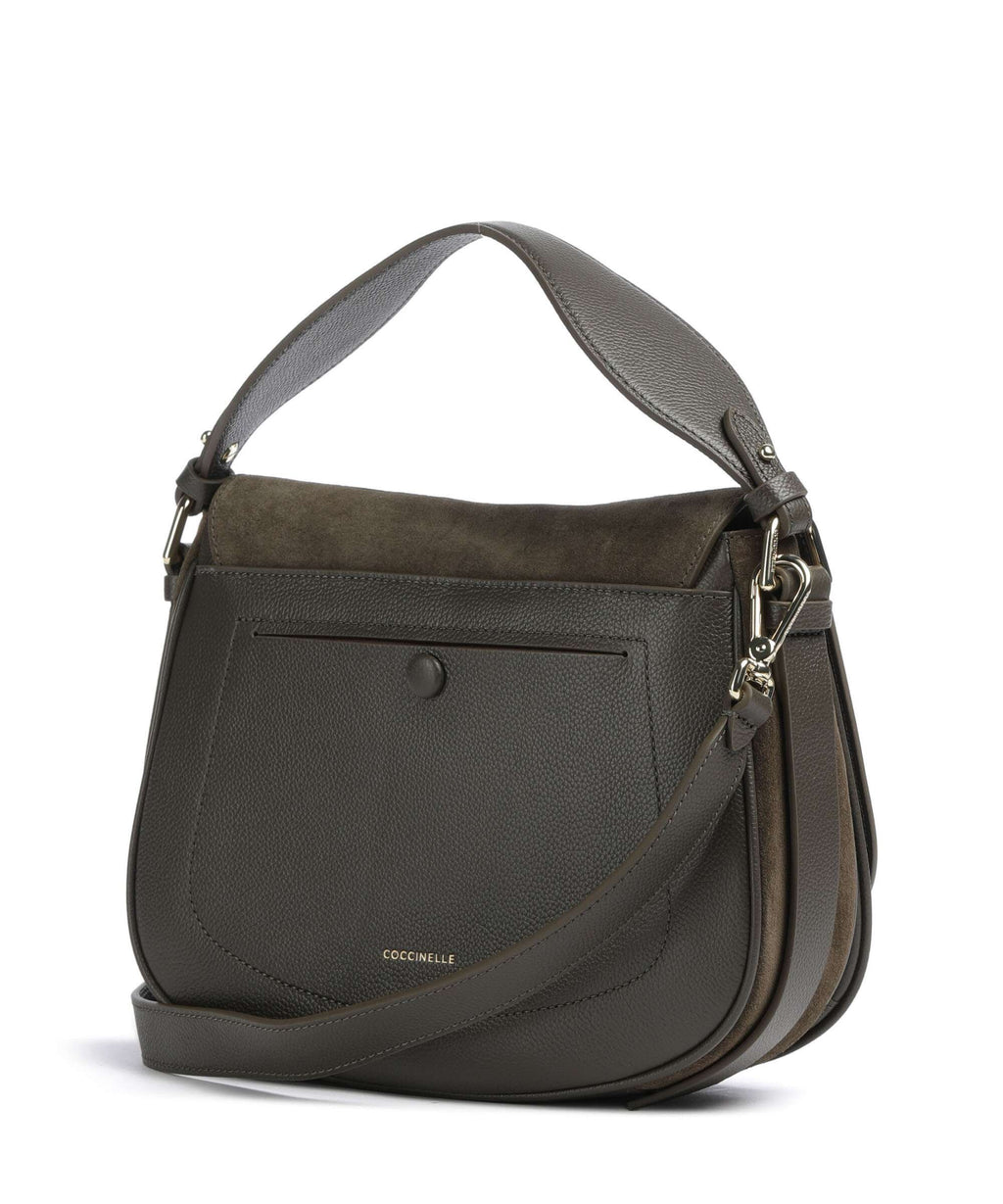 Coccinelle Mavery Suede Handbag fango