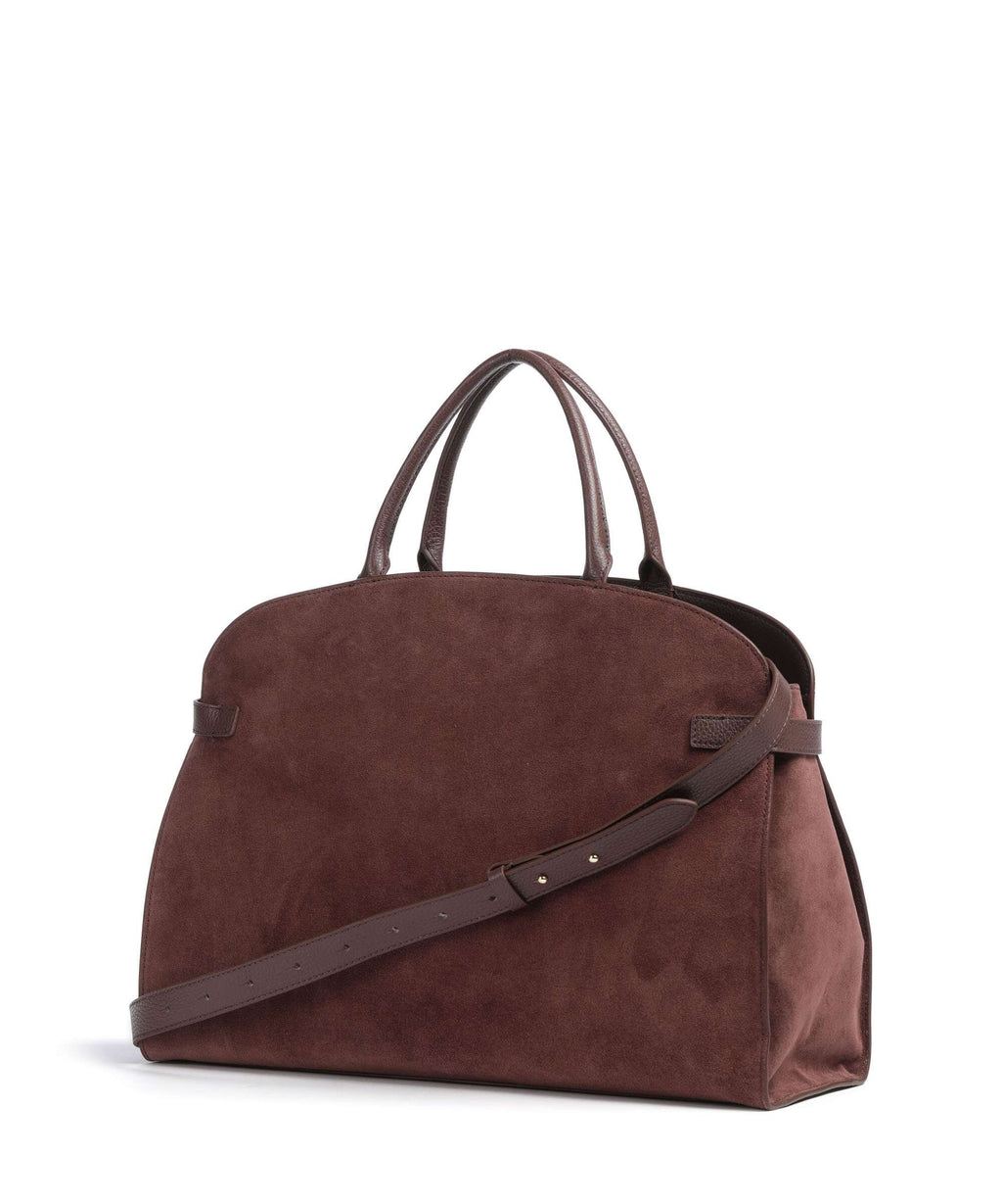 Coccinelle Sabine Suede Handbag berry