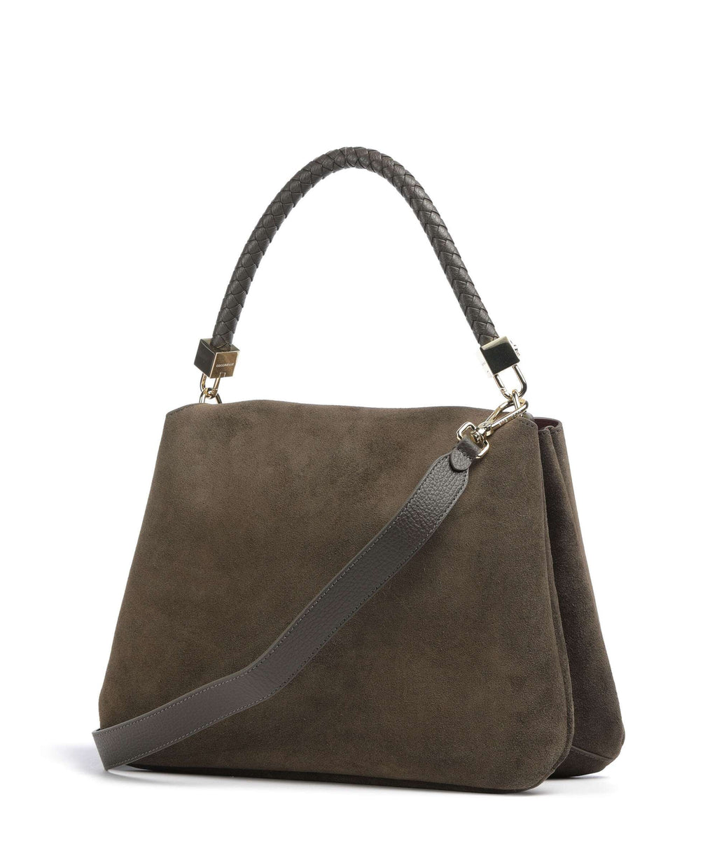 Coccinelle Tiggy Suede Handbag fango