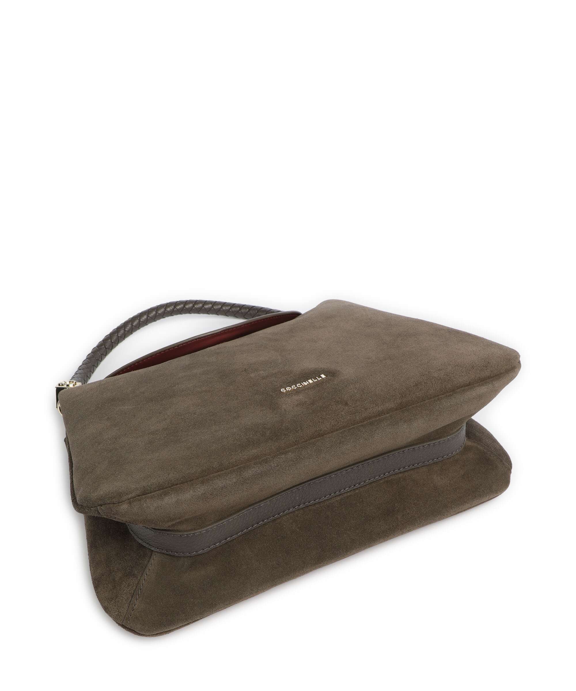 Coccinelle Tiggy Suede Handbag fango