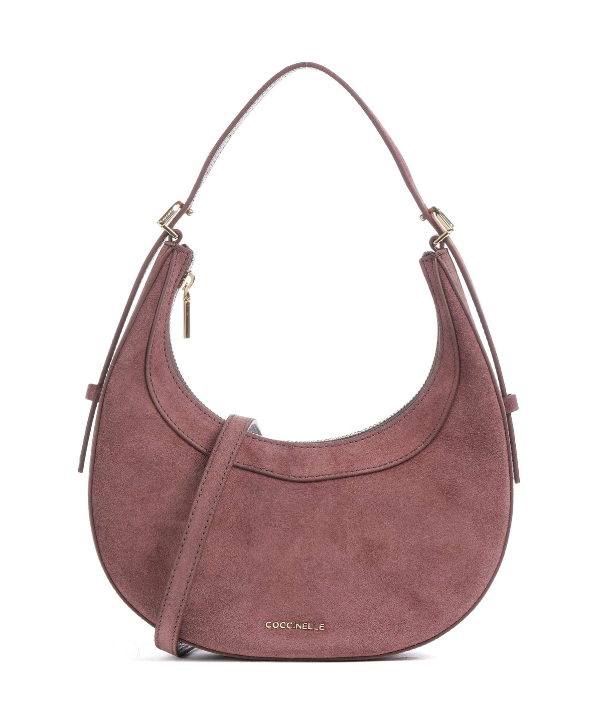 Coccinelle Whisper Suede Shoulder bag berry