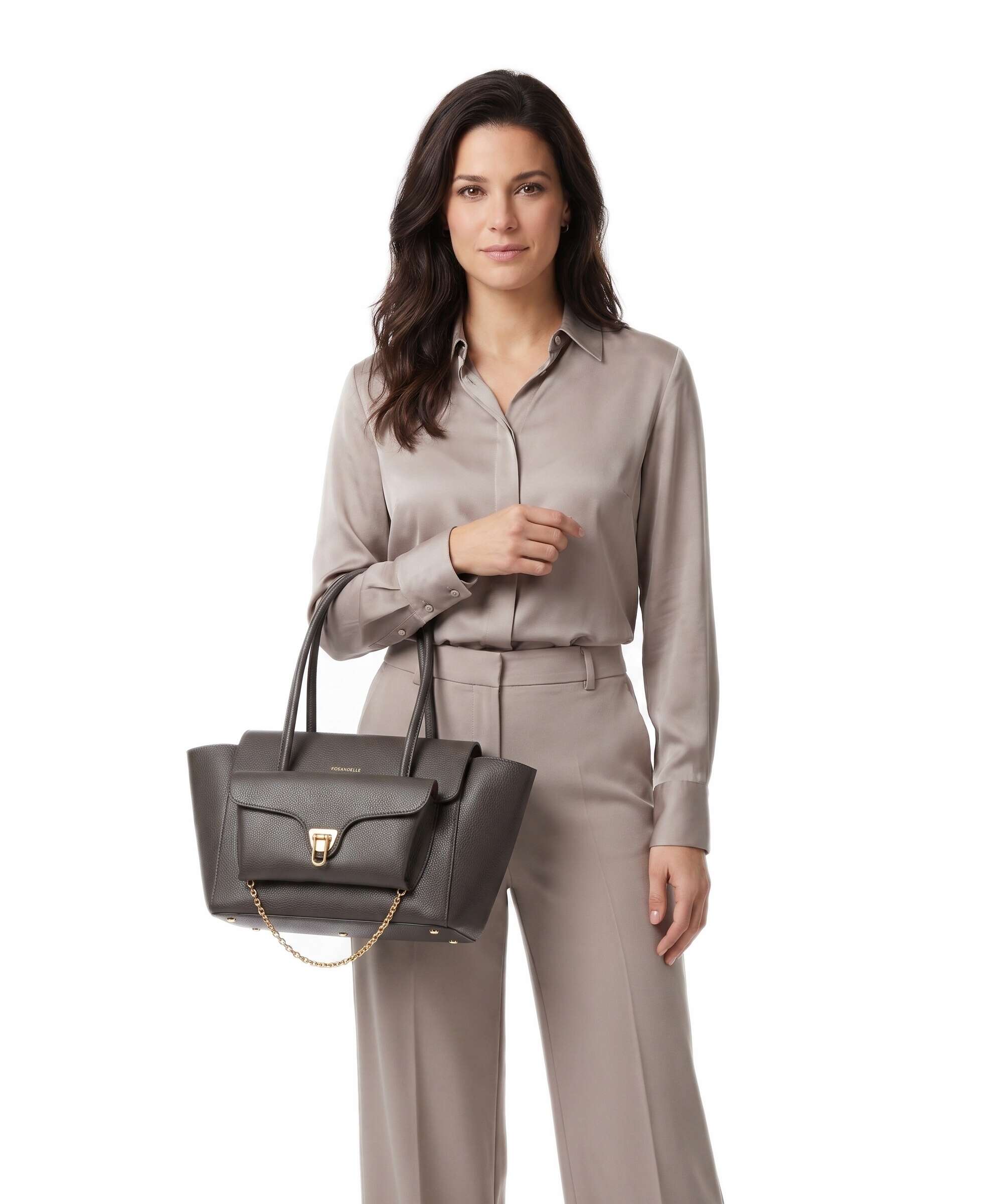 Coccinelle Beat Double Handbag fango