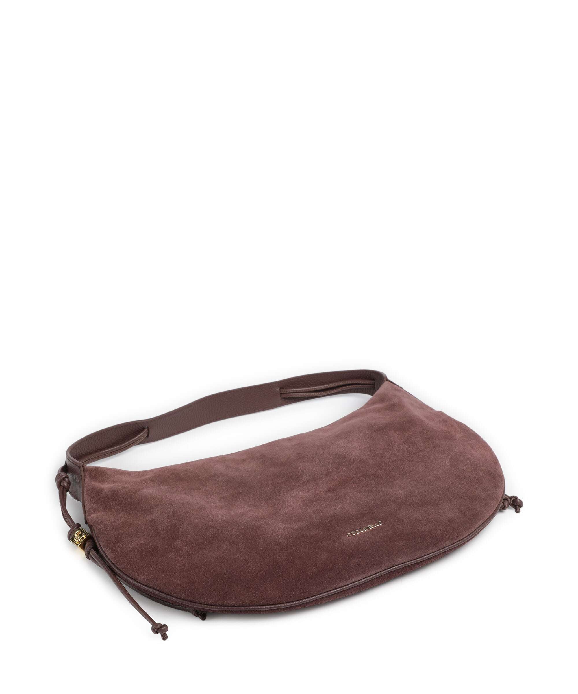 Coccinelle Thess Suede Hobo bag berry