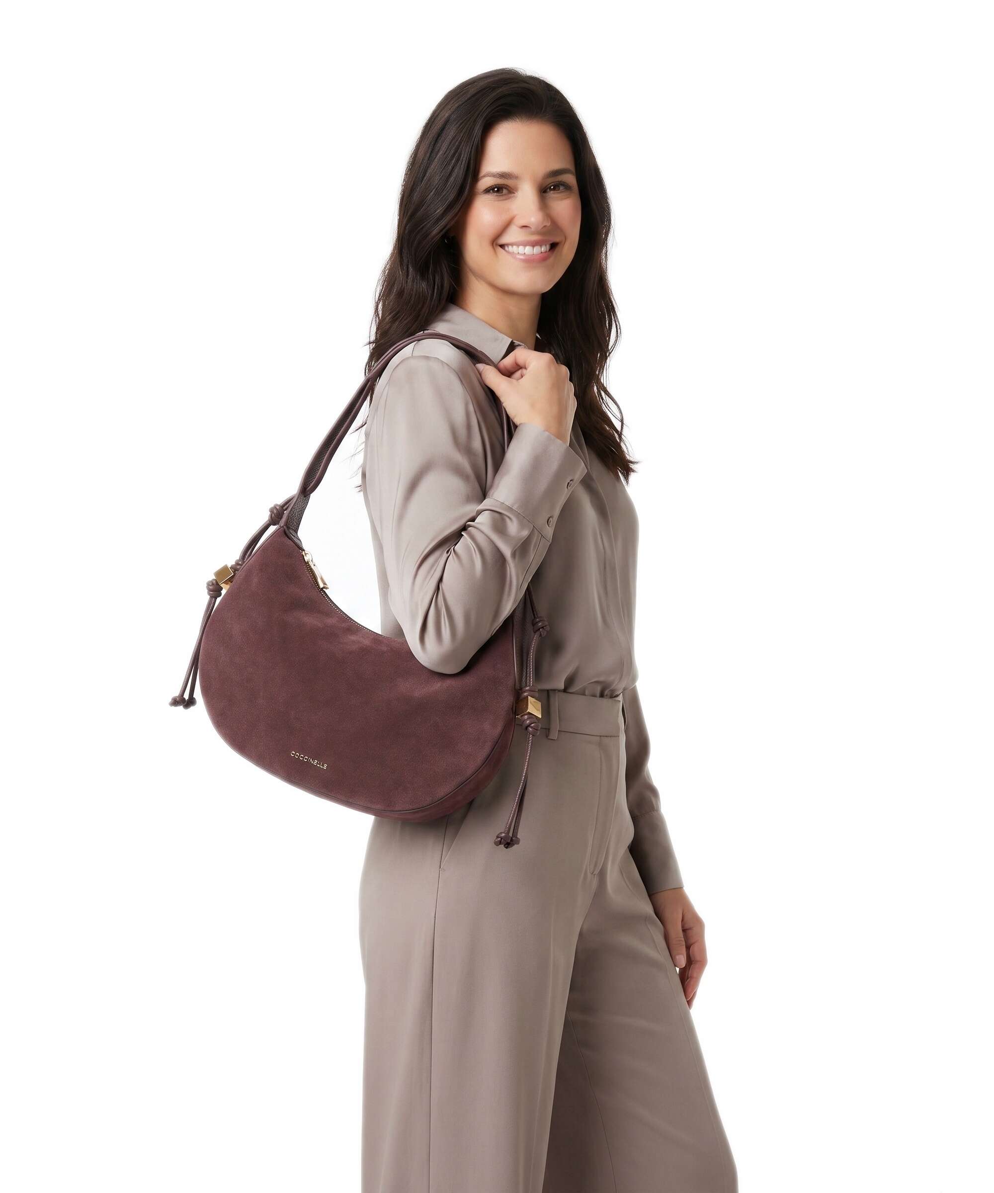 Coccinelle Thess Hobo bag berry