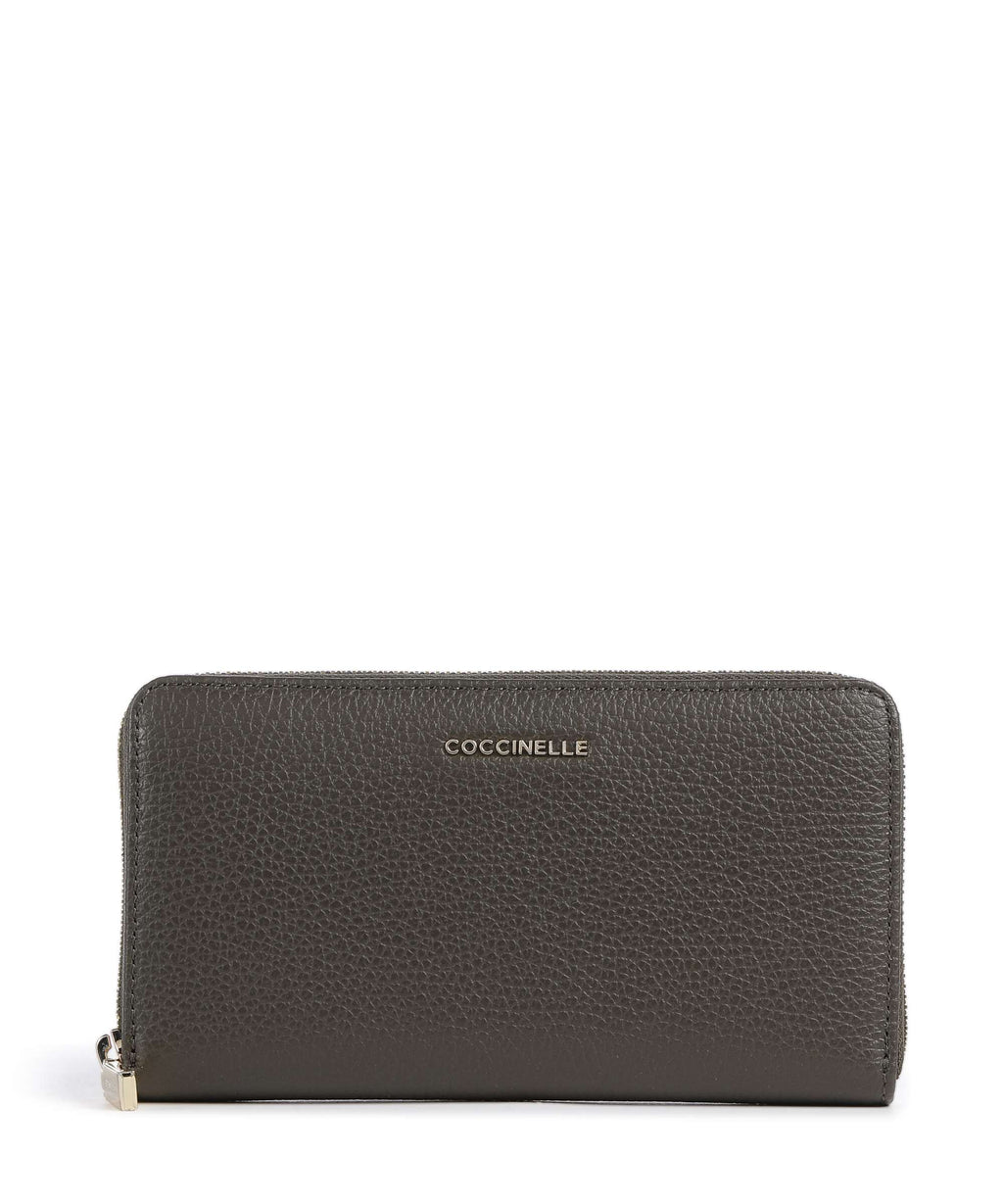 Coccinelle Metallic Soft Wallet fango