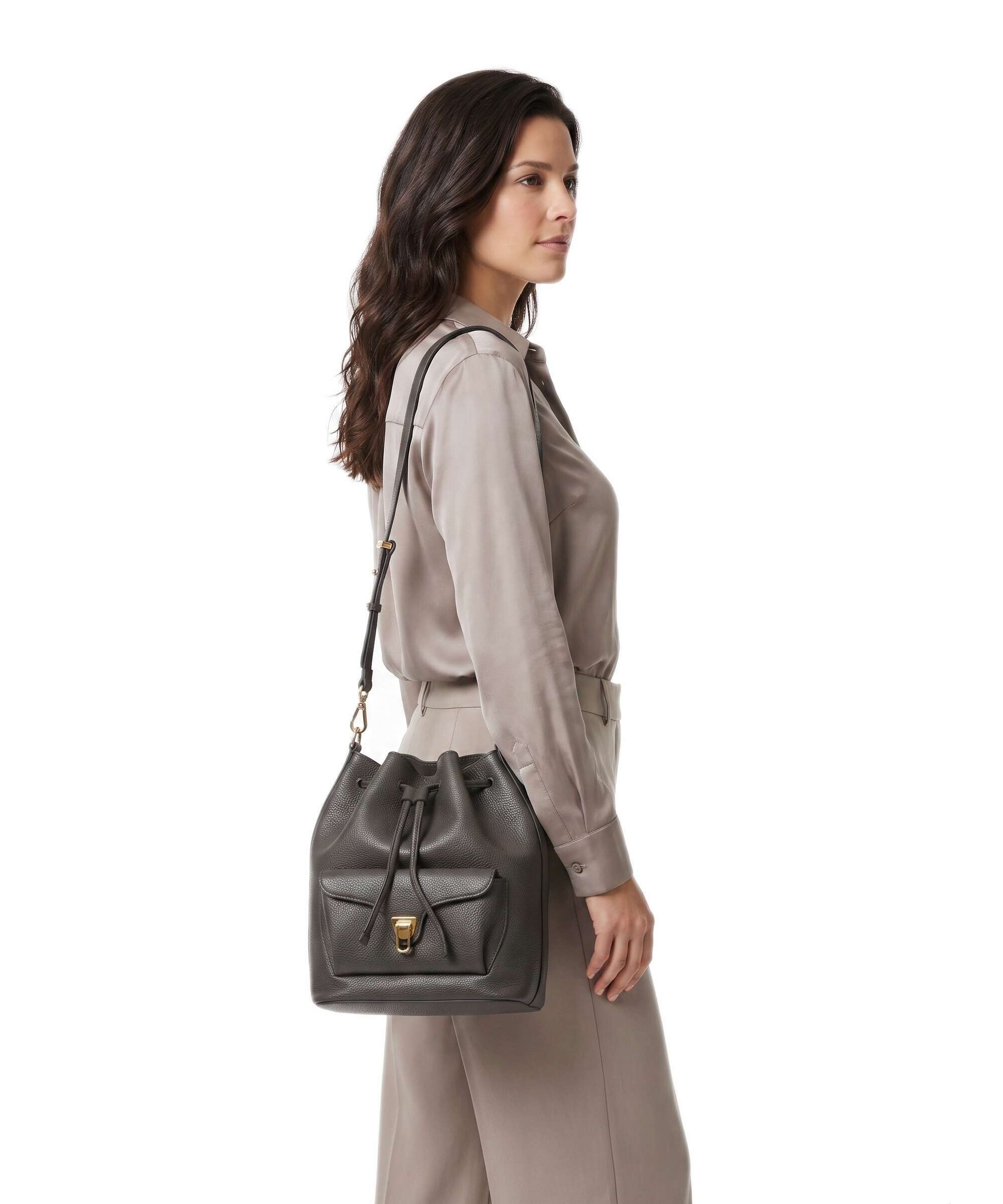 Coccinelle Beat Generation Bucket bag fango