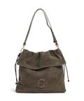 Coccinelle Lidia Suede Hobo bag fango
