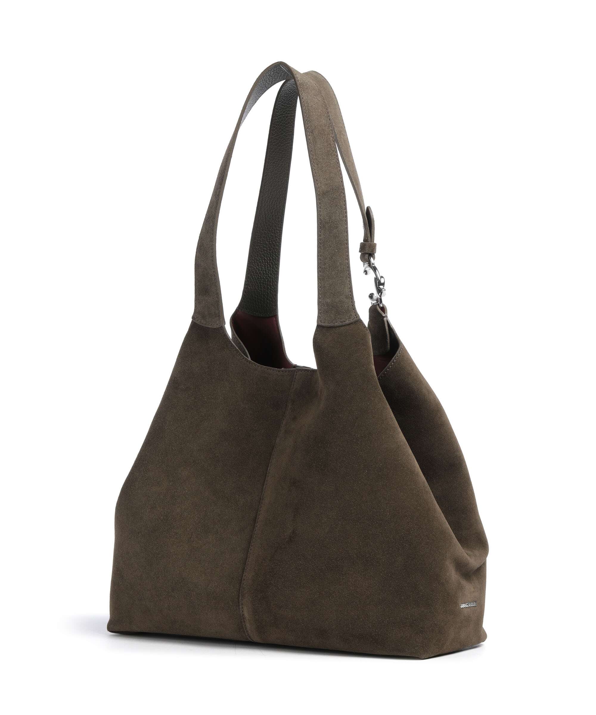 Coccinelle C-Easy Suede Hobo bag fango