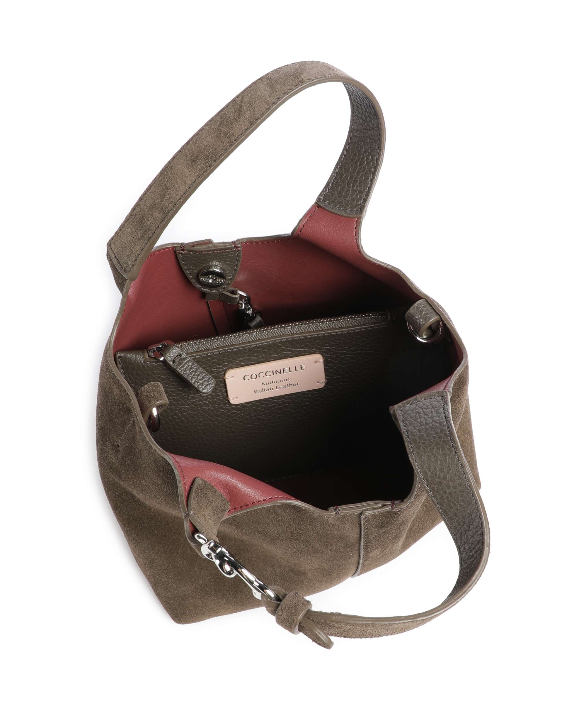 Coccinelle C-Easy Suede Handbag fango
