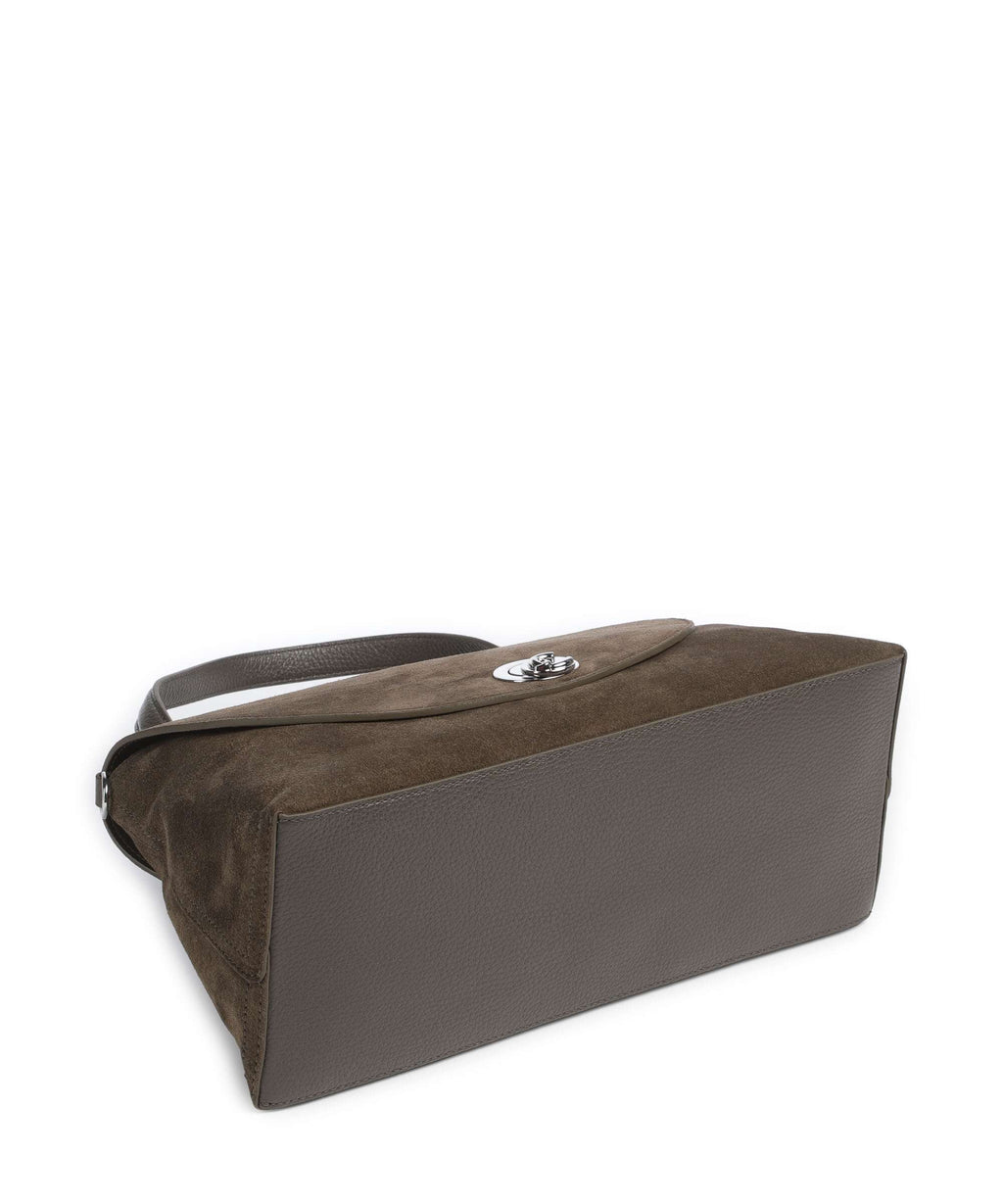 Coccinelle Nikla Suede Handbag fango