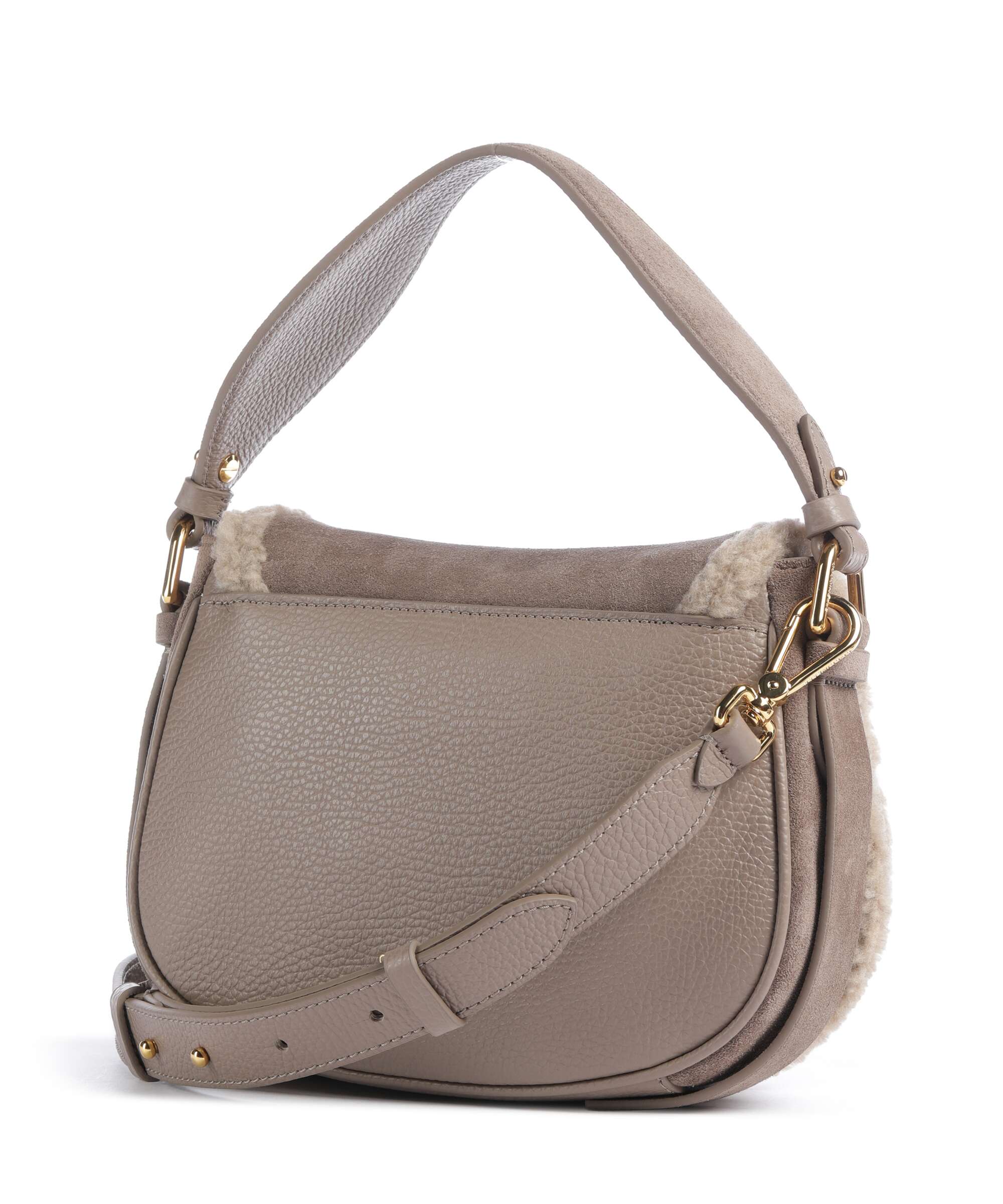 Coccinelle Smash Suede Handbag warm taupe