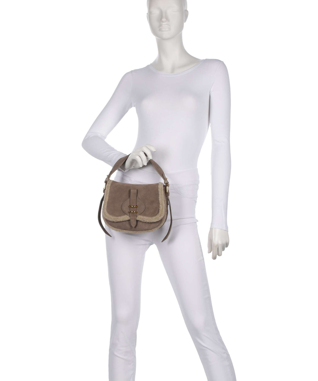 Coccinelle Smash Suede Handbag warm taupe