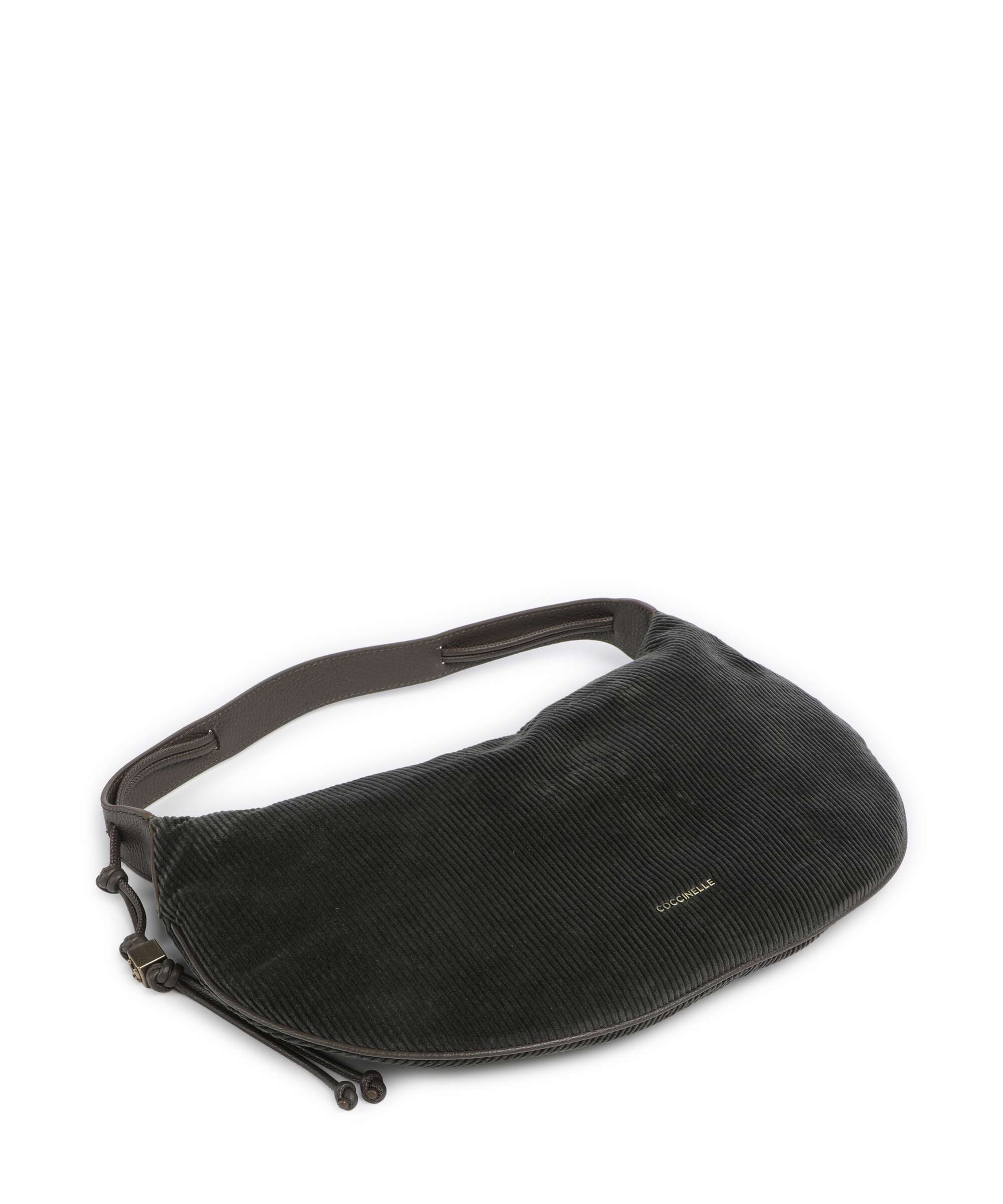 Coccinelle Thess Corduroy Hobo bag fango