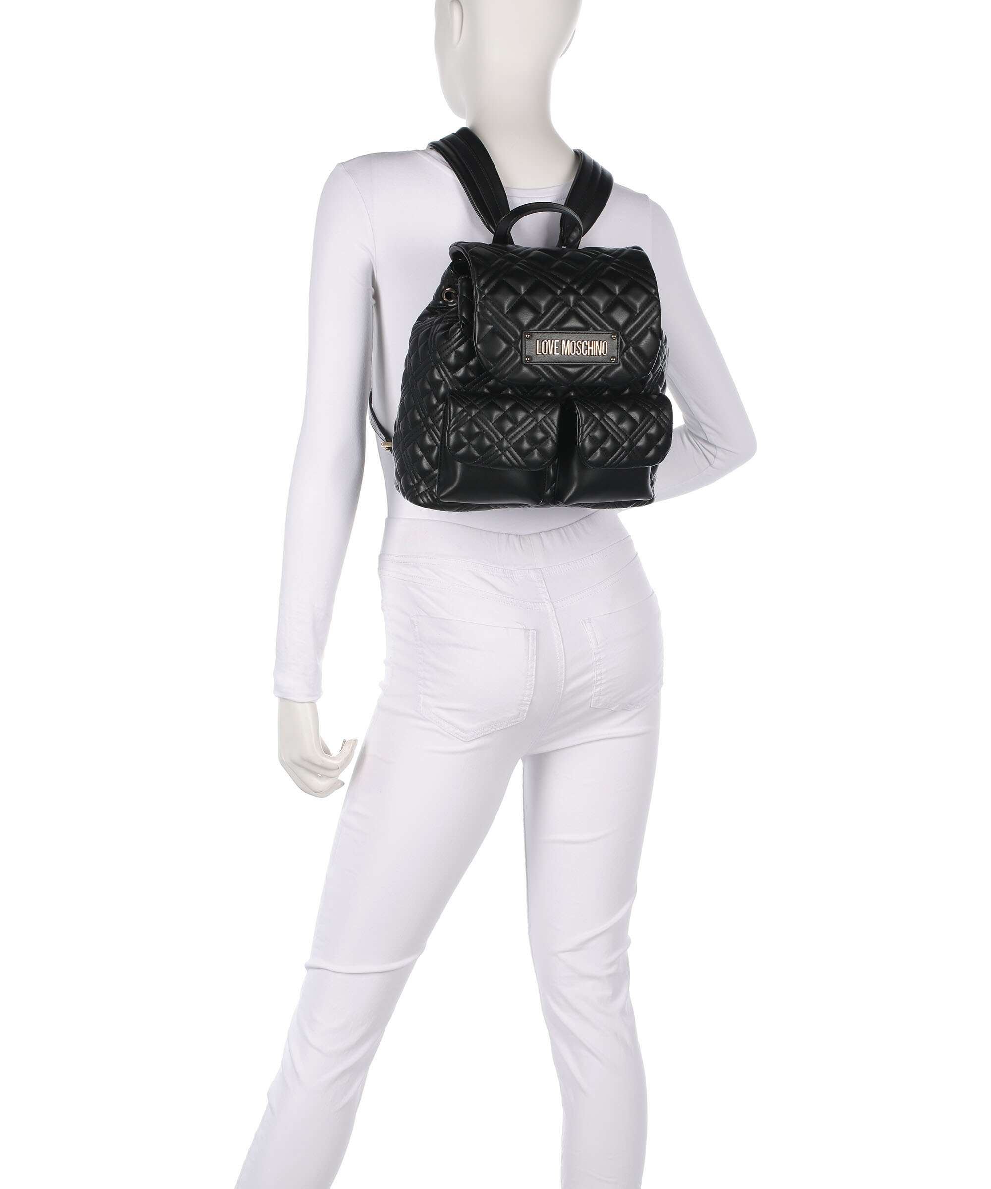 Love Moschino Quilted Backpack black