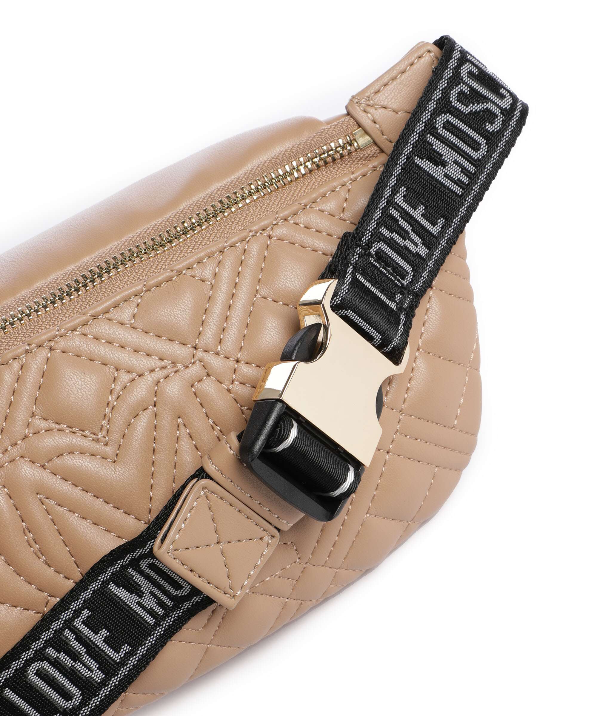 Love Moschino Quilted Belt bag beige