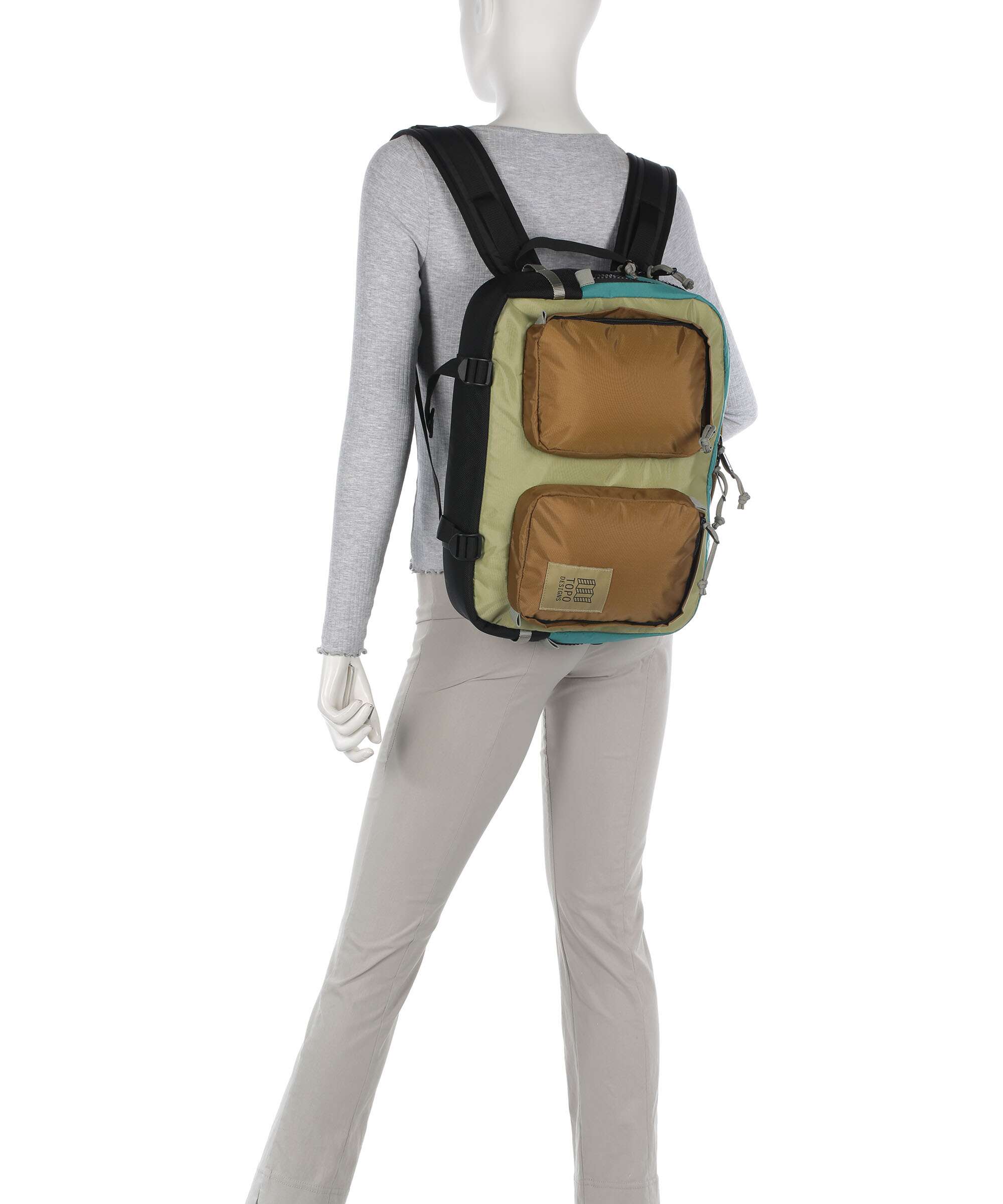Topo Designs Global Briefcase caribbean/dark khaki