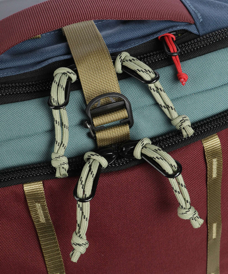 Topo Designs Global Backpack with wheels dark denim/burgundy