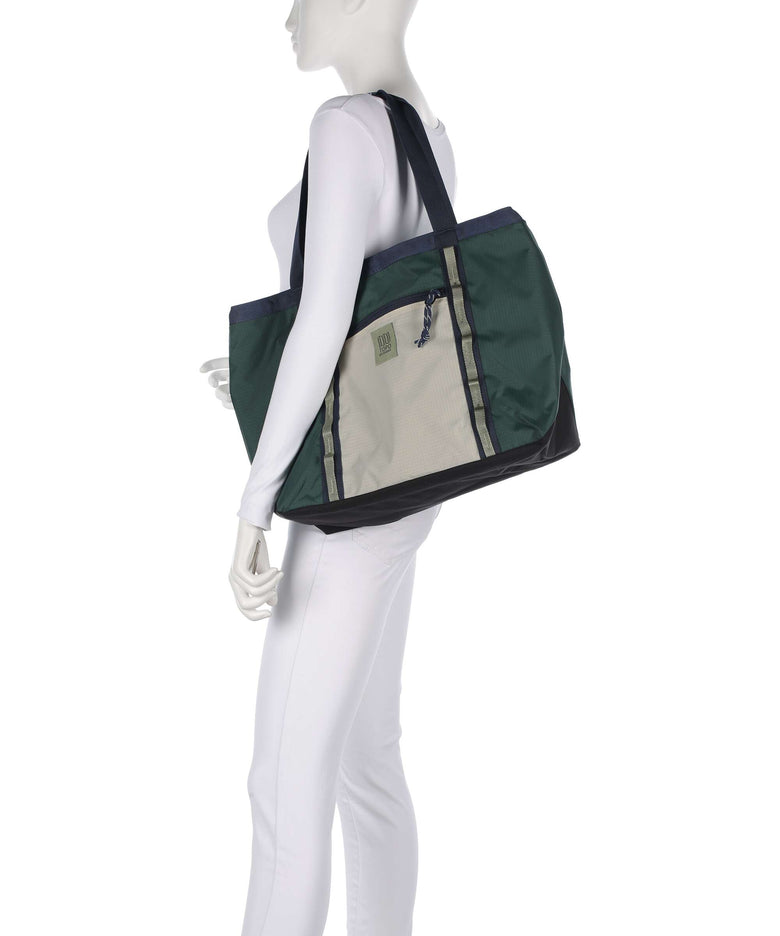 Topo Designs Mountain Utility Tote bag forest/bone white