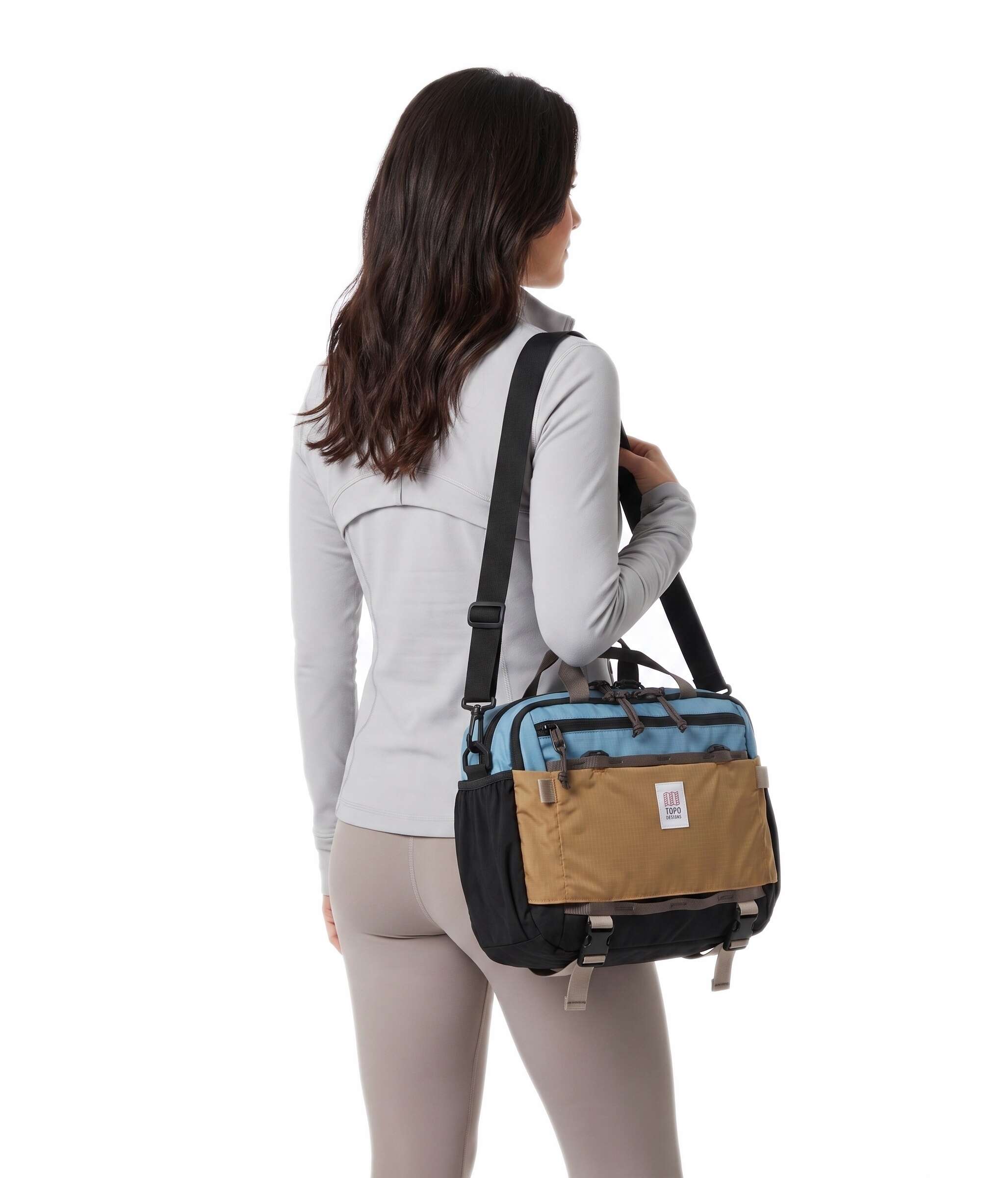 Topo Designs Mountain Crossbody bag river blue/brown oak