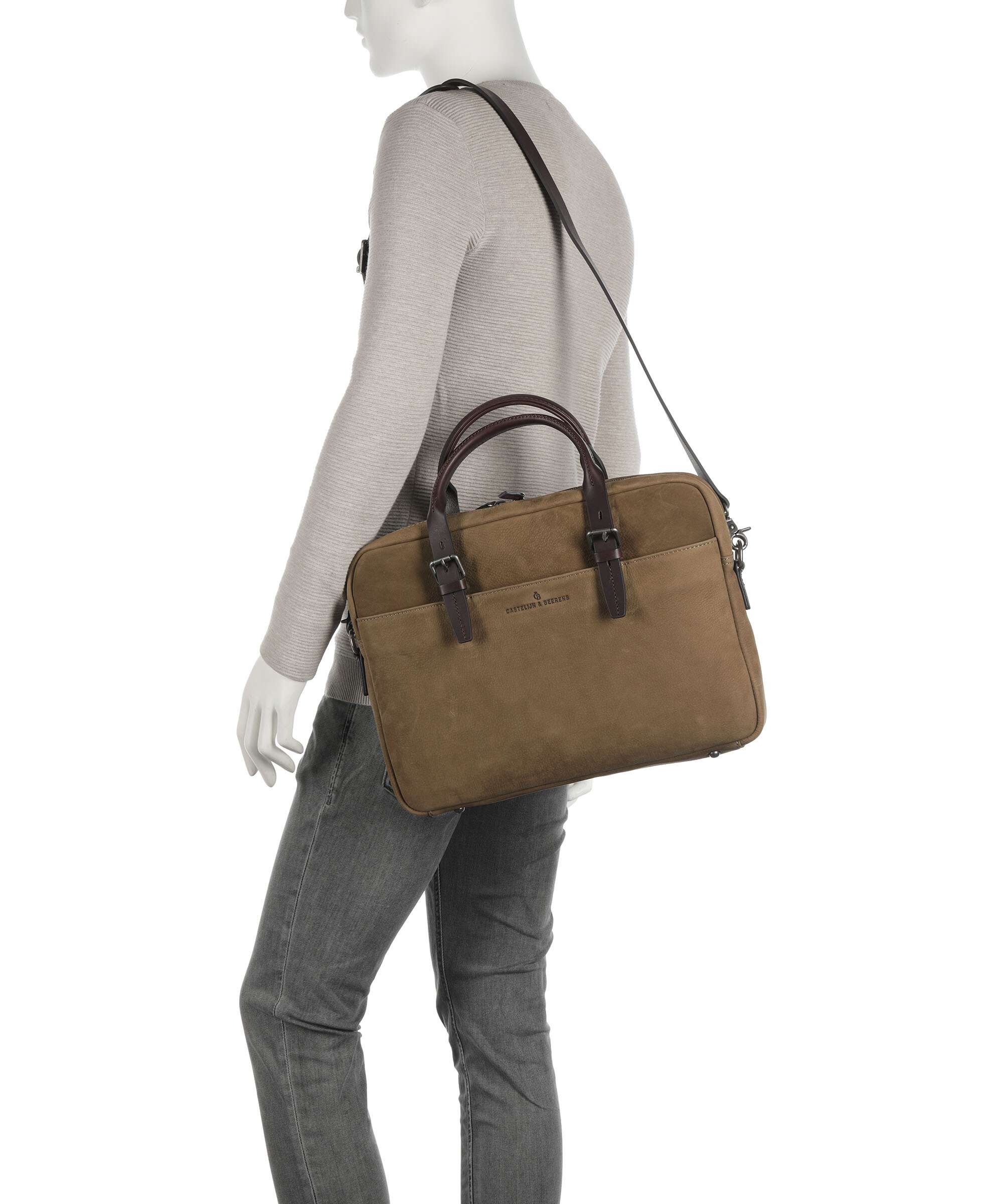 Castelijn & Beerens Veneto Briefcase taupe