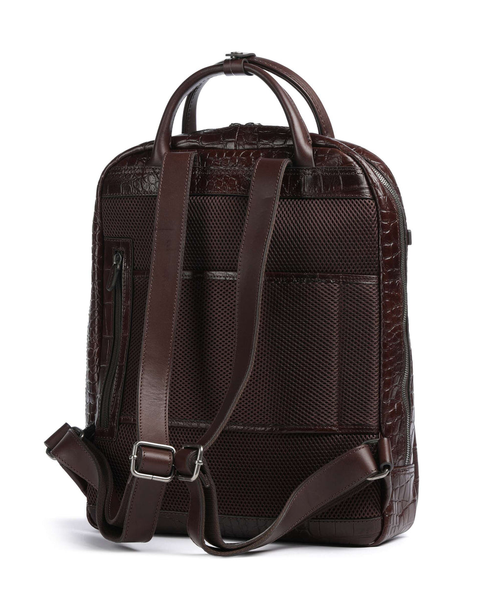 Castelijn & Beerens Croco Emma Backpack mocca