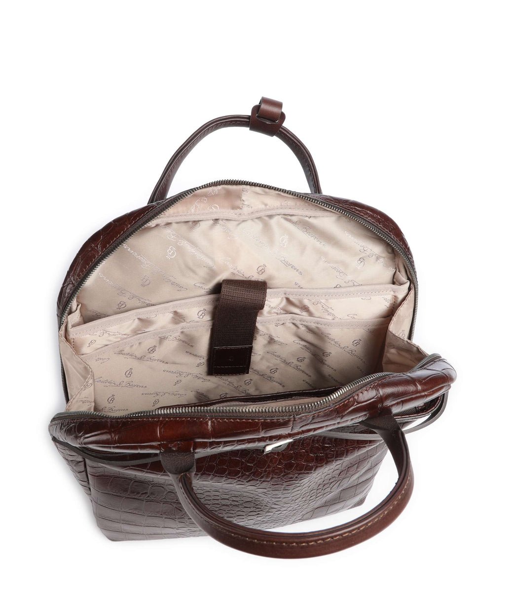 Castelijn & Beerens Croco Emma Backpack mocca