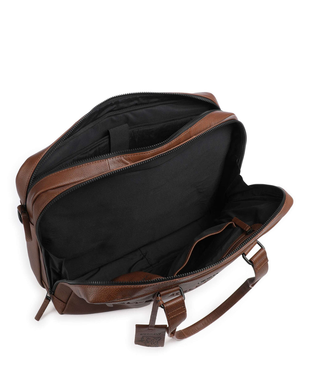 Burkely Minimal Mason Briefcase custom cognac