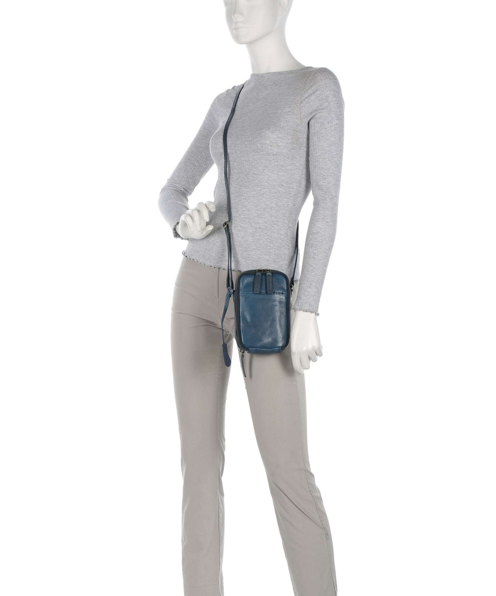 Burkely Natural Norah Phone bag berry blue