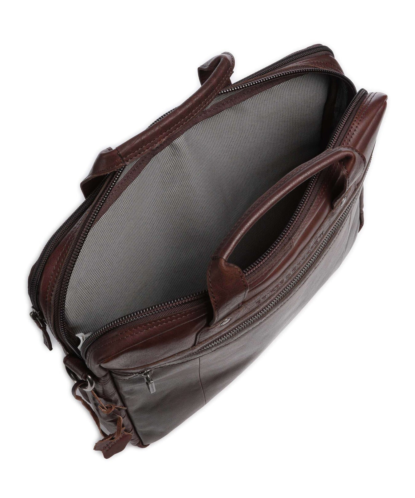 Spikes & Sparrow Bronco Briefcase dark brown