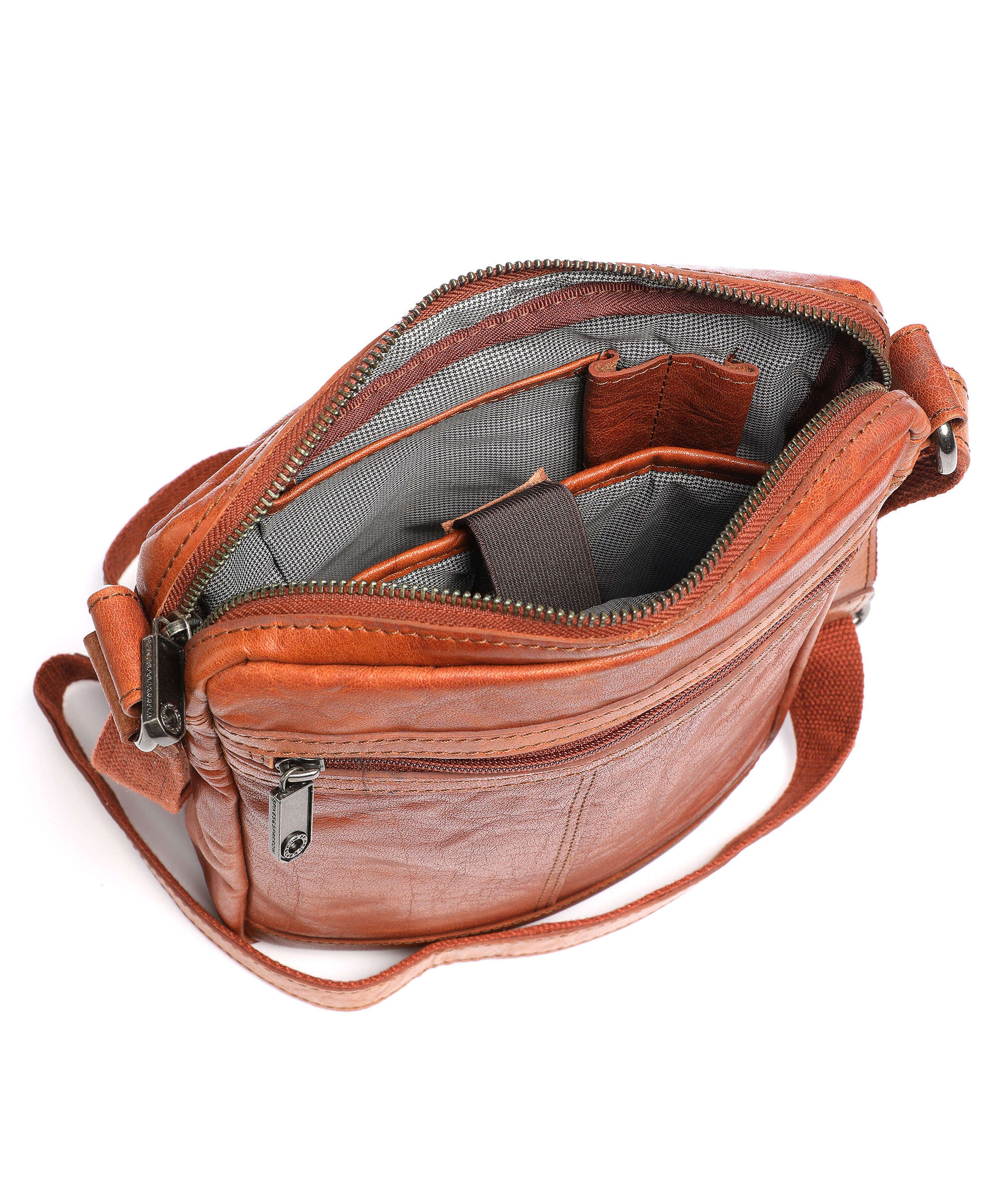 Spikes & Sparrow Bronco Nebraska Crossbody bag brandy