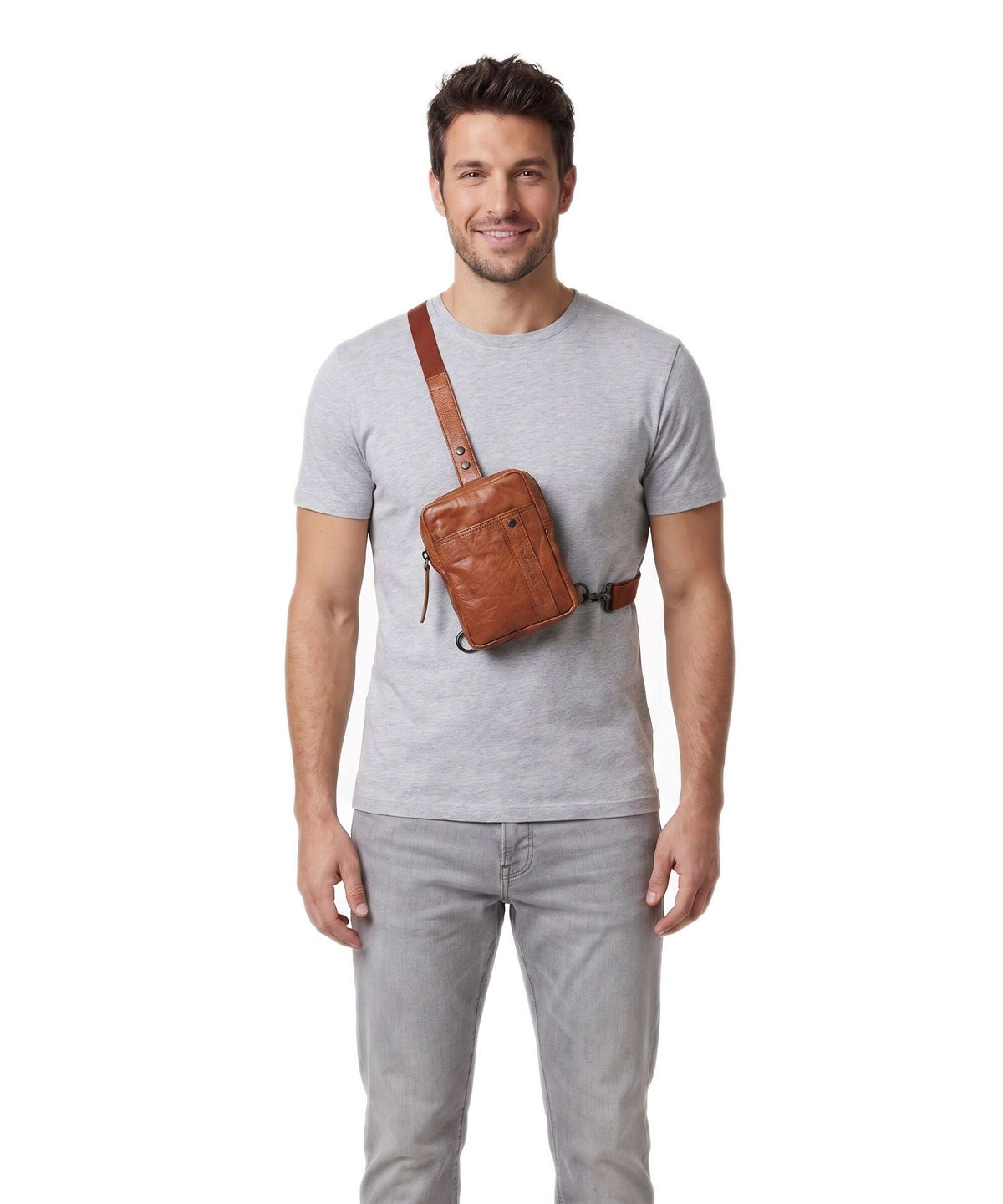 Spikes & Sparrow Bronco Miami Sling bag cognac