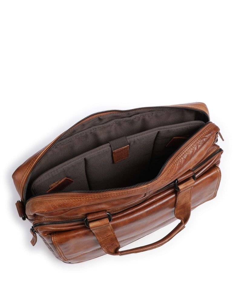 Spikes & Sparrow Apache Briefcase brandy