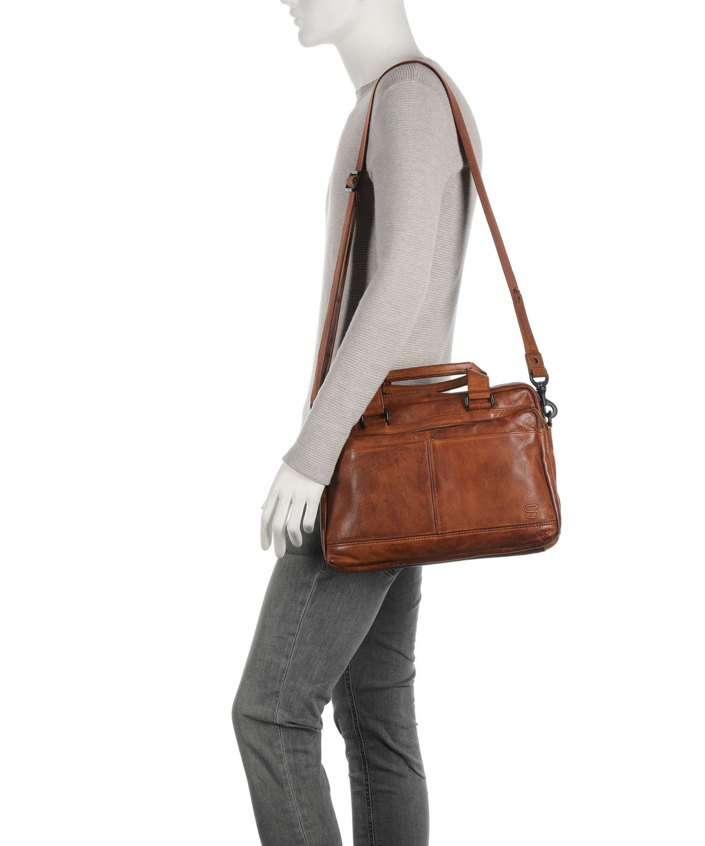 Spikes & Sparrow Apache Steven Briefcase brandy