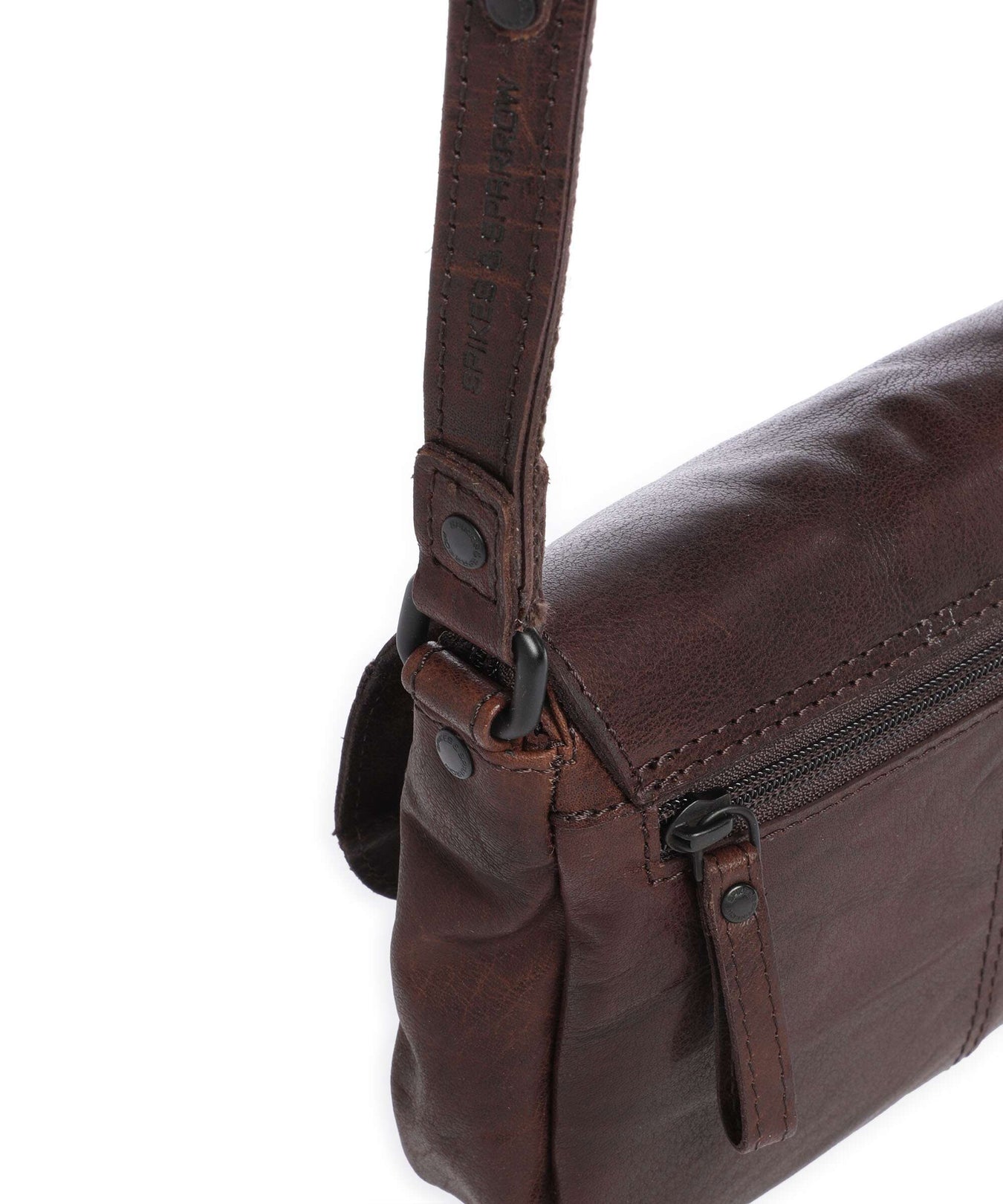 Spikes & Sparrow Bronco Linne Crossbody bag dunkelbraun