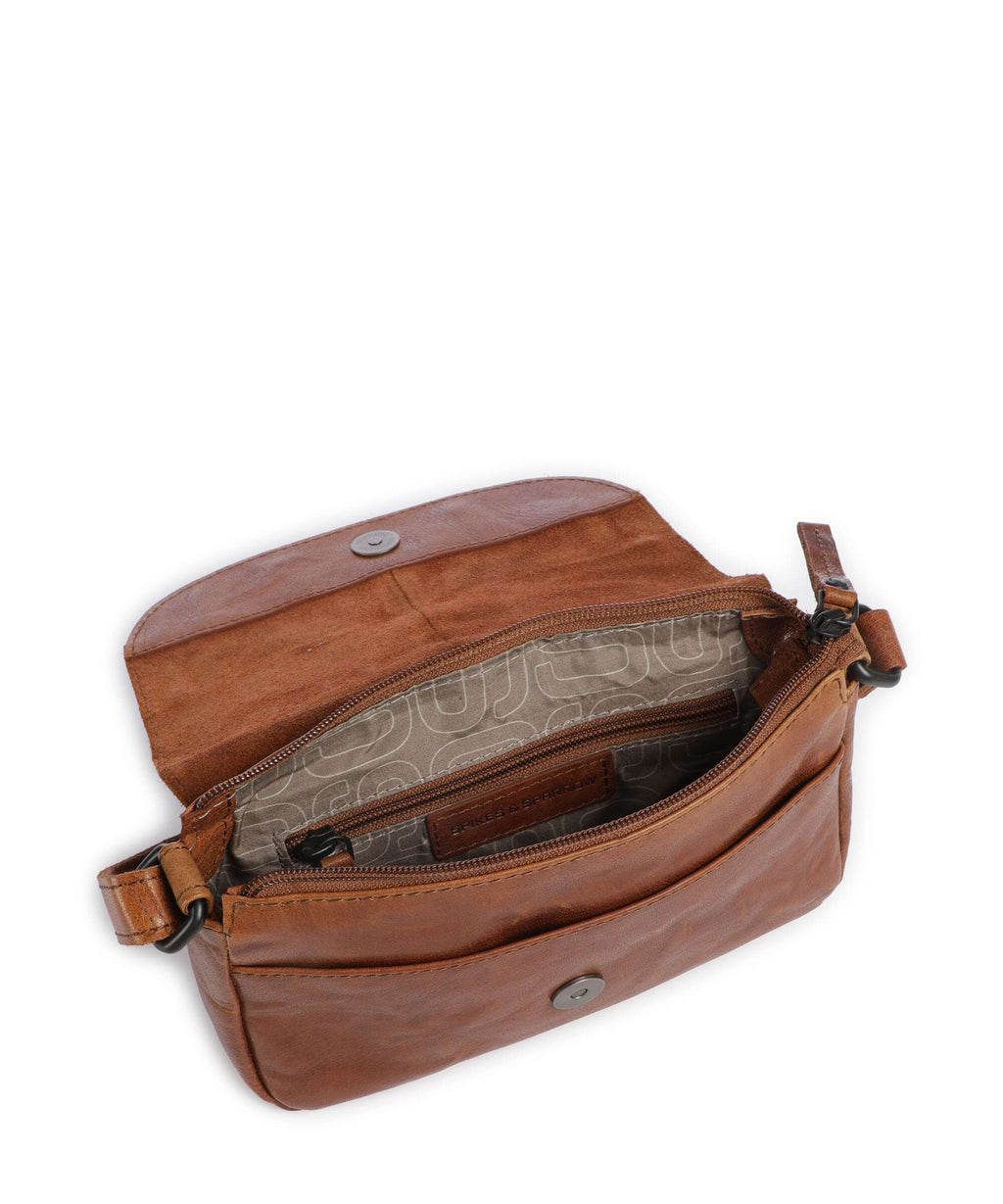 Spikes & Sparrow Bronco Linne Crossbody bag brandy