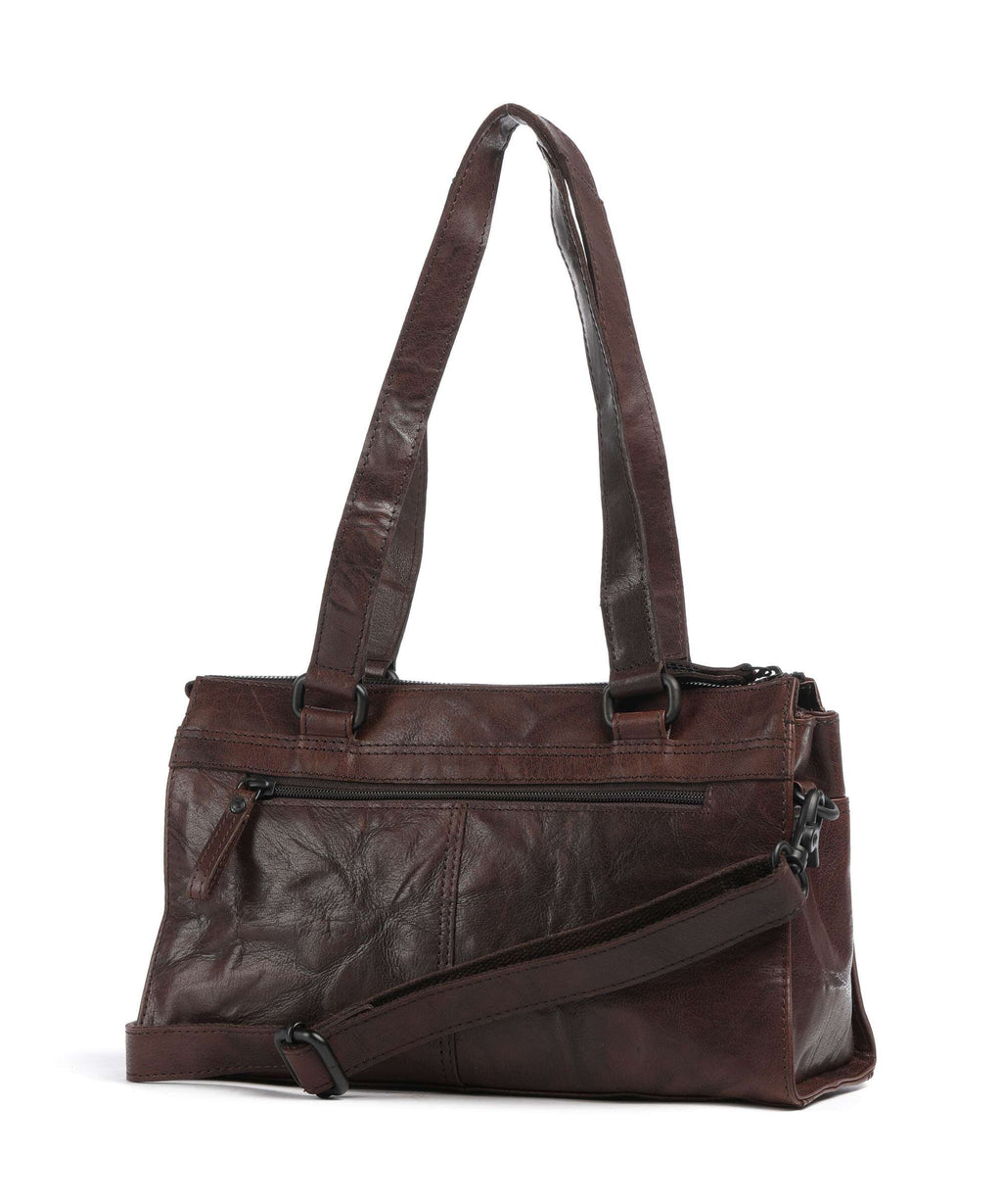 Spikes & Sparrow Bronco Amity Shoulder bag dunkelbraun