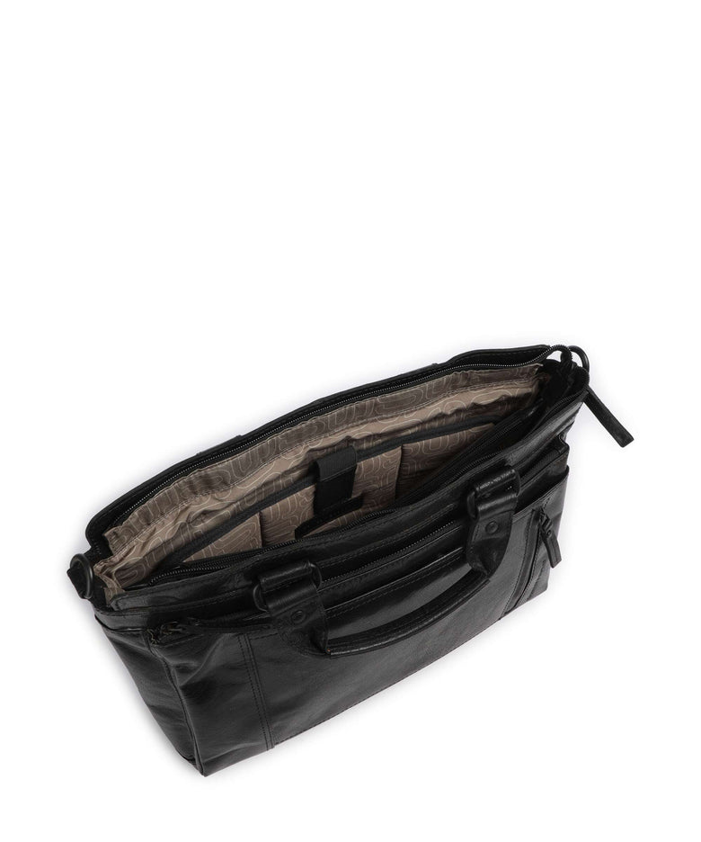 Spikes & Sparrow Bronco Bennie Briefcase schwarz