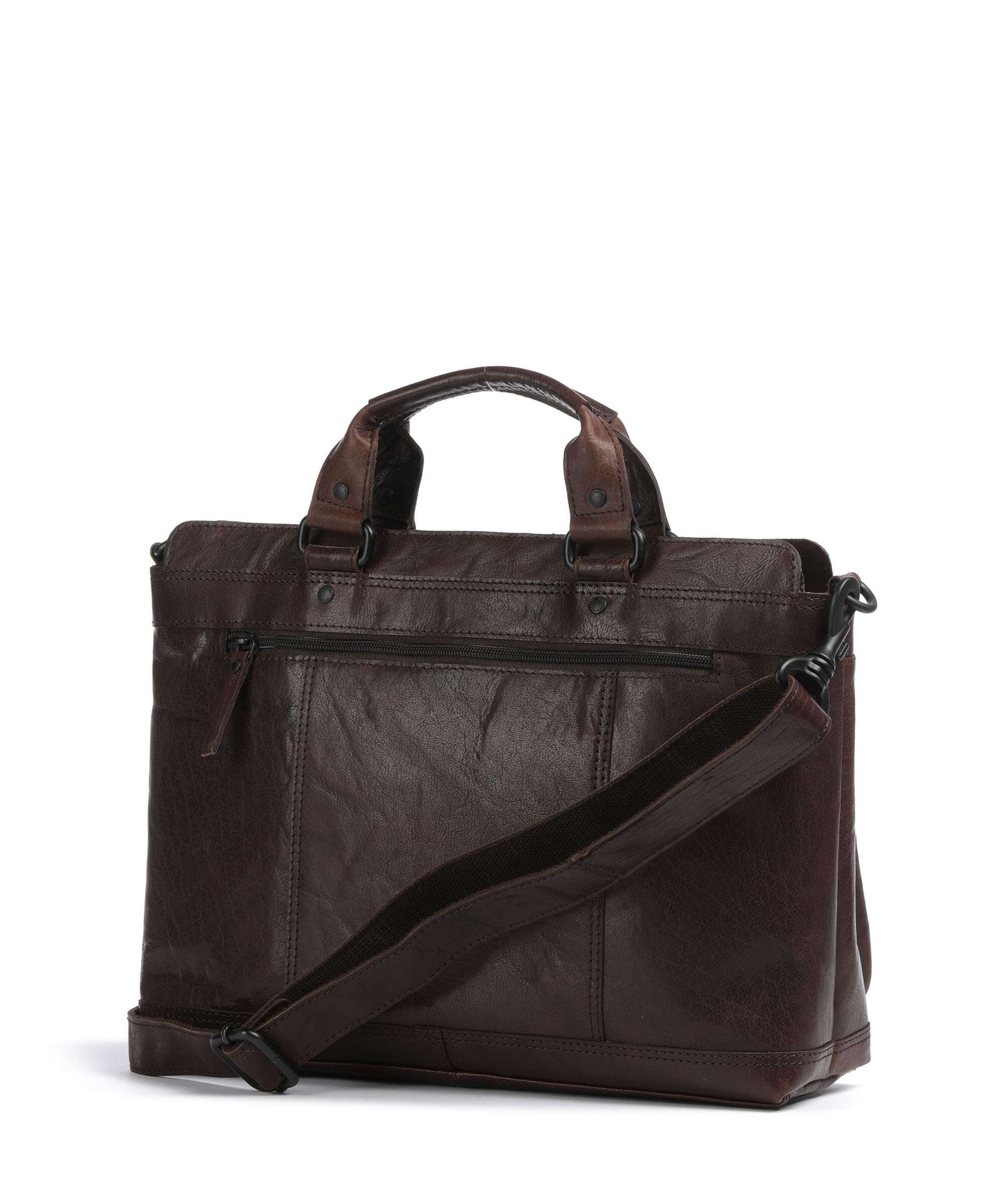 Spikes & Sparrow Bronco Bennie Briefcase dunkelbraun