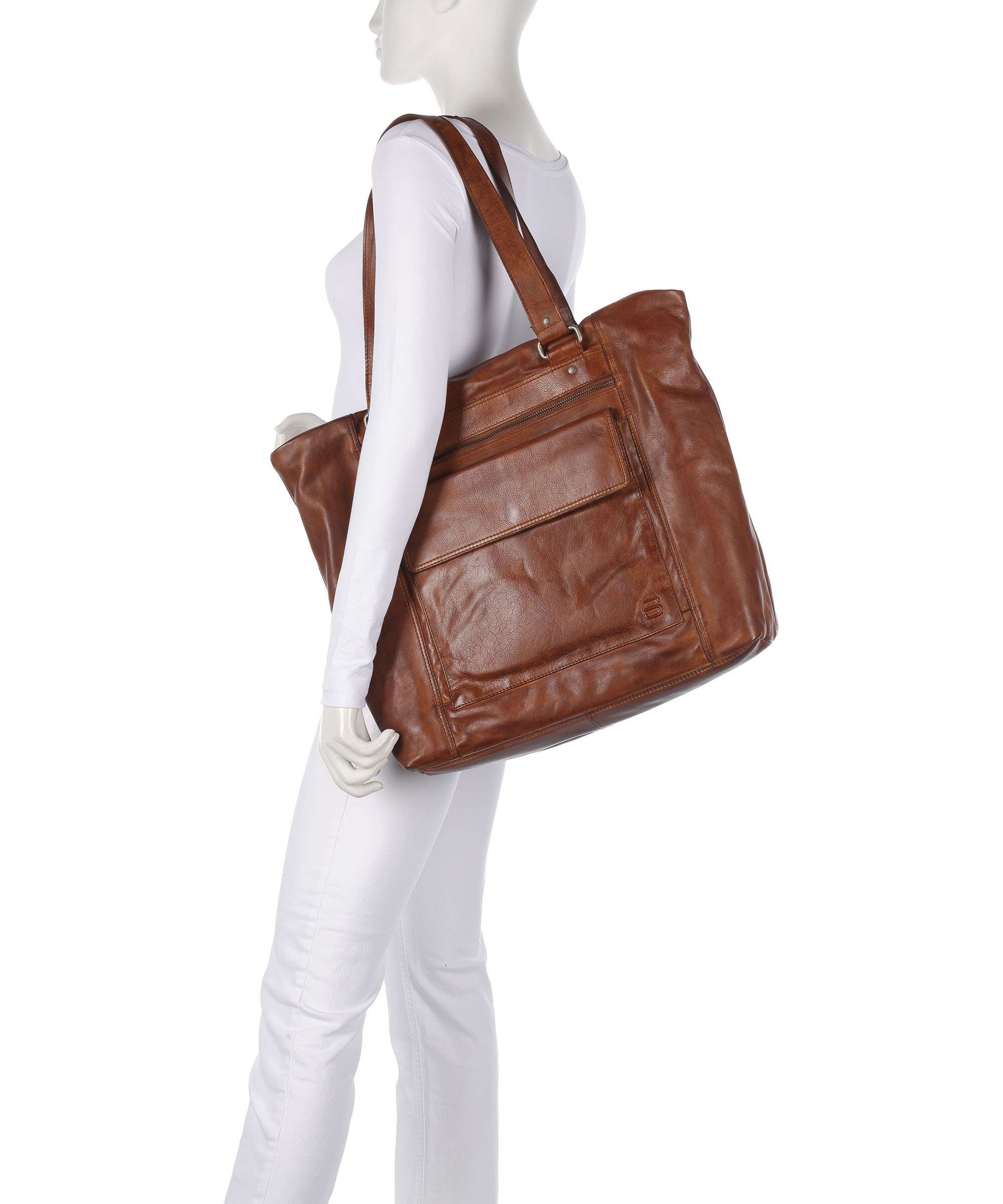 Spikes & Sparrow Apache Amina Briefcase brandy