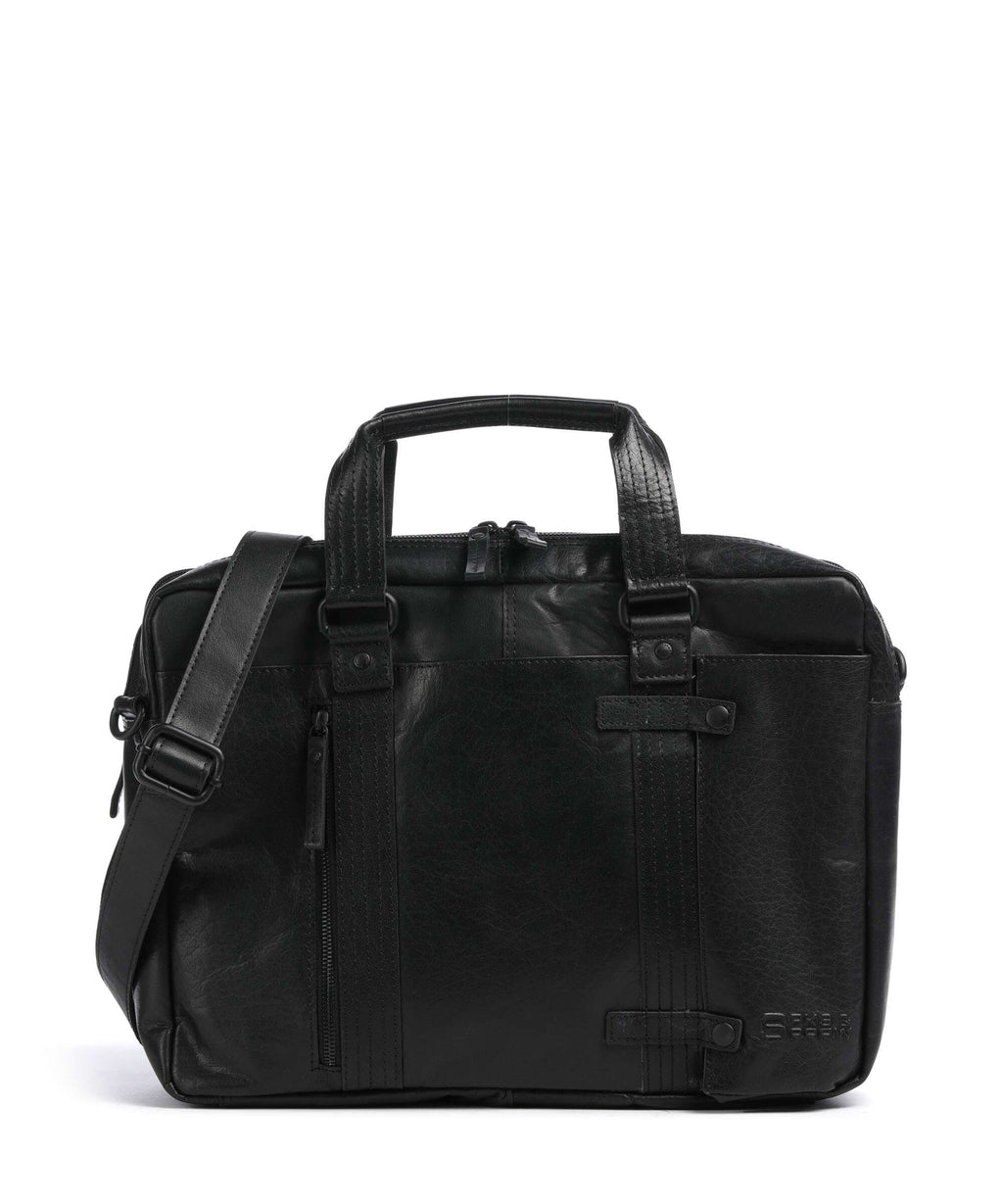 Spikes & Sparrow Bronco Dexter Briefcase black